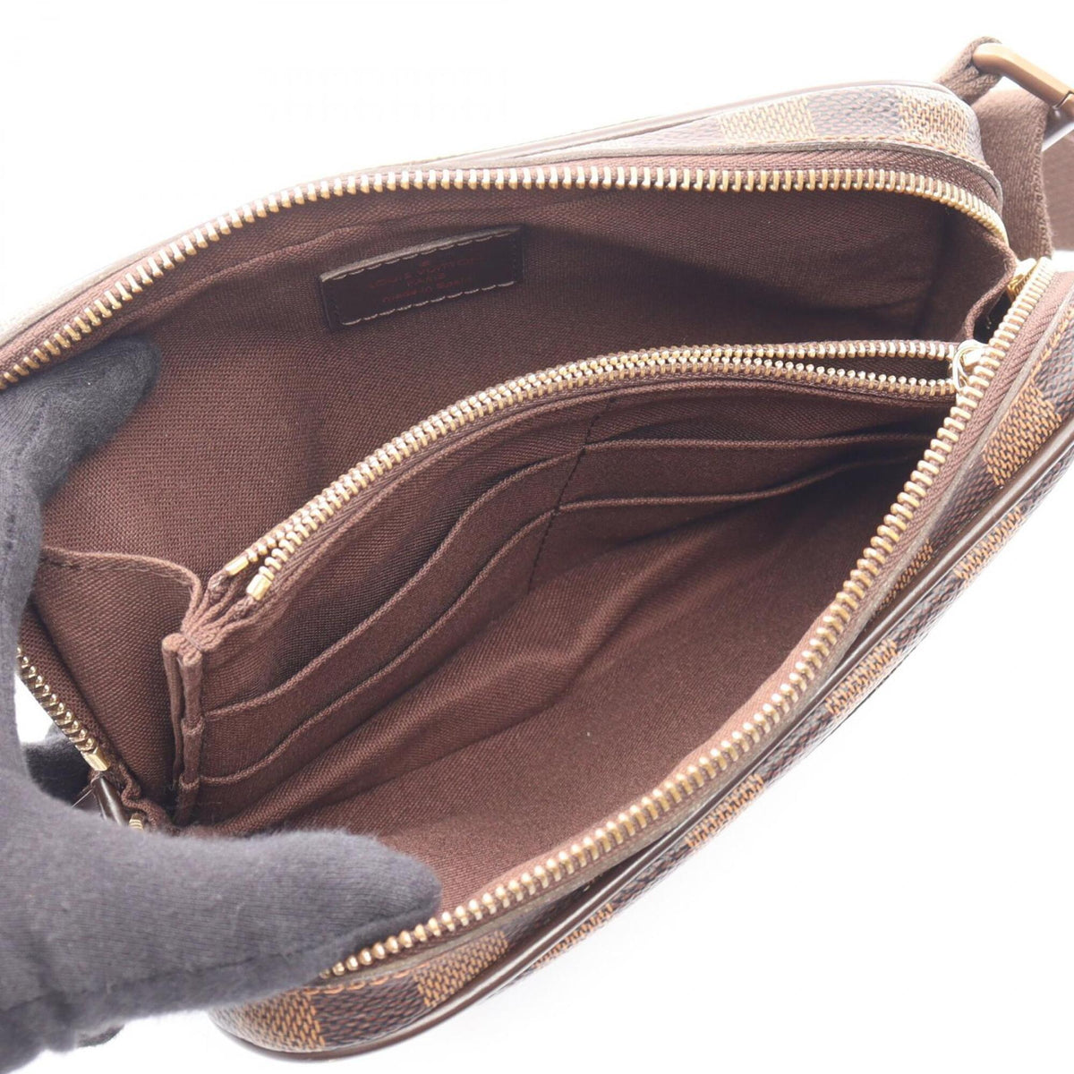 Louis Vuitton Brown Coated Canvas Leather Fanny Pack (Pre-Owned)