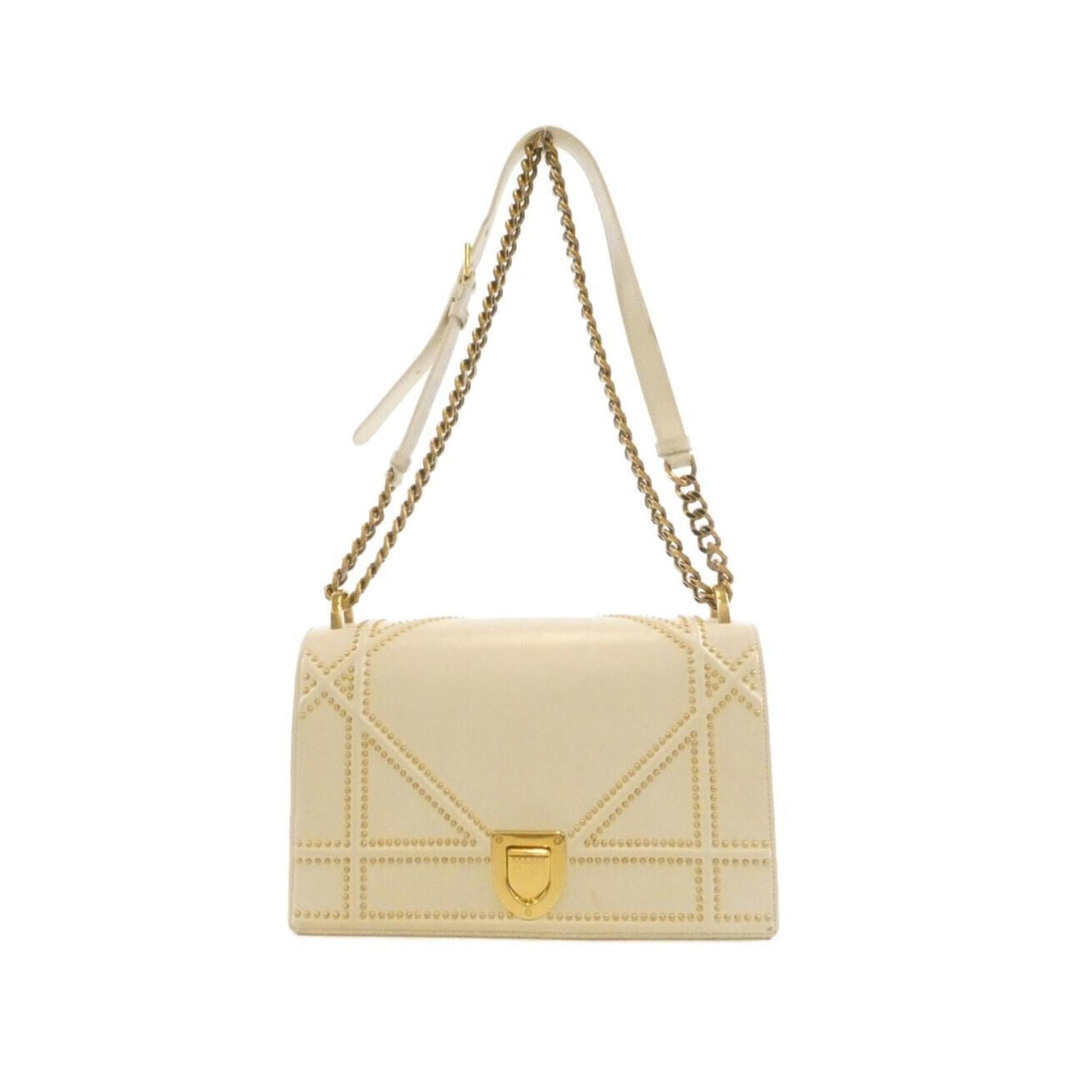 Christian Dior White Leather Shoulder Bag (Pre-Owned)
