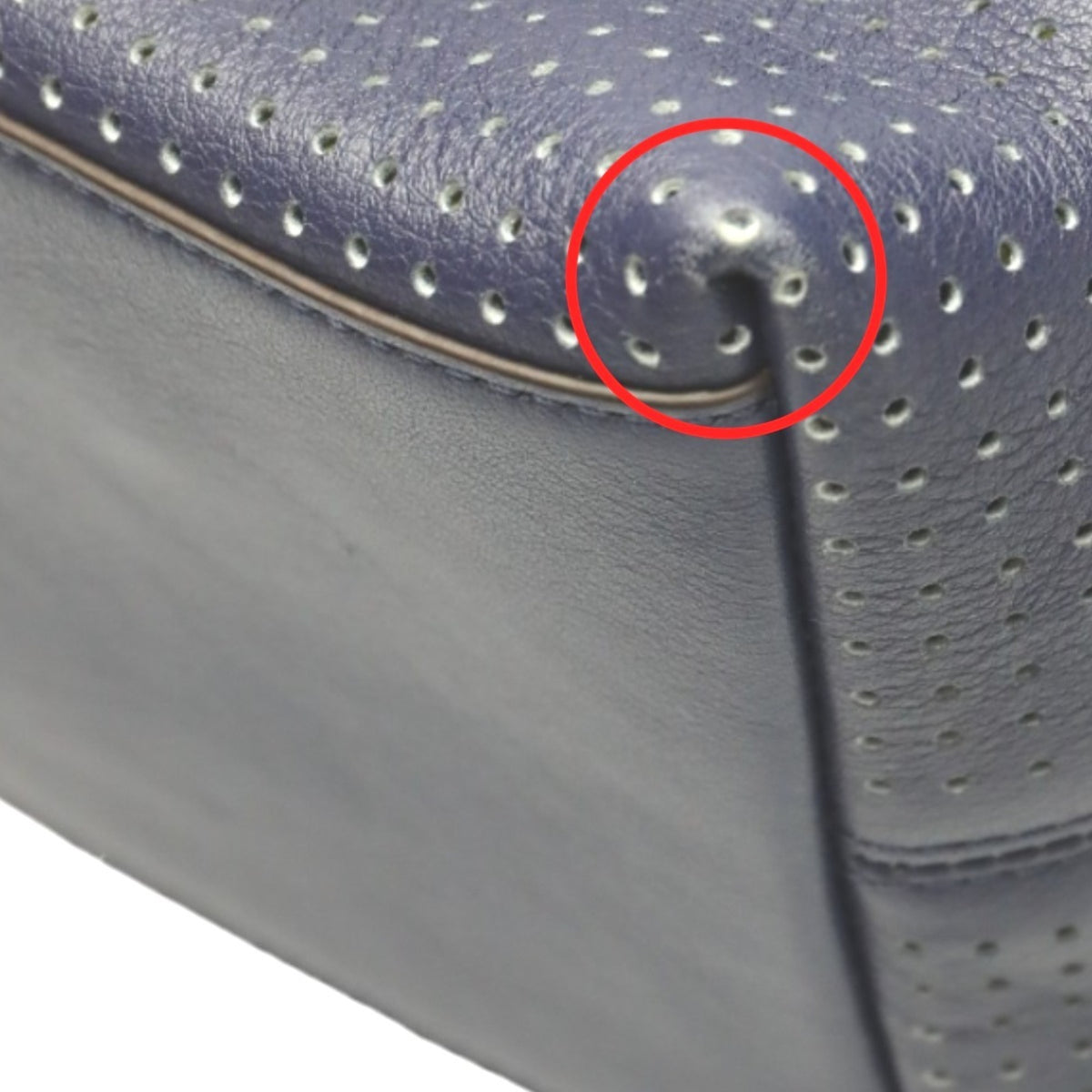 Coach Navy Leather Shoulder Bag (Pre-Owned)
