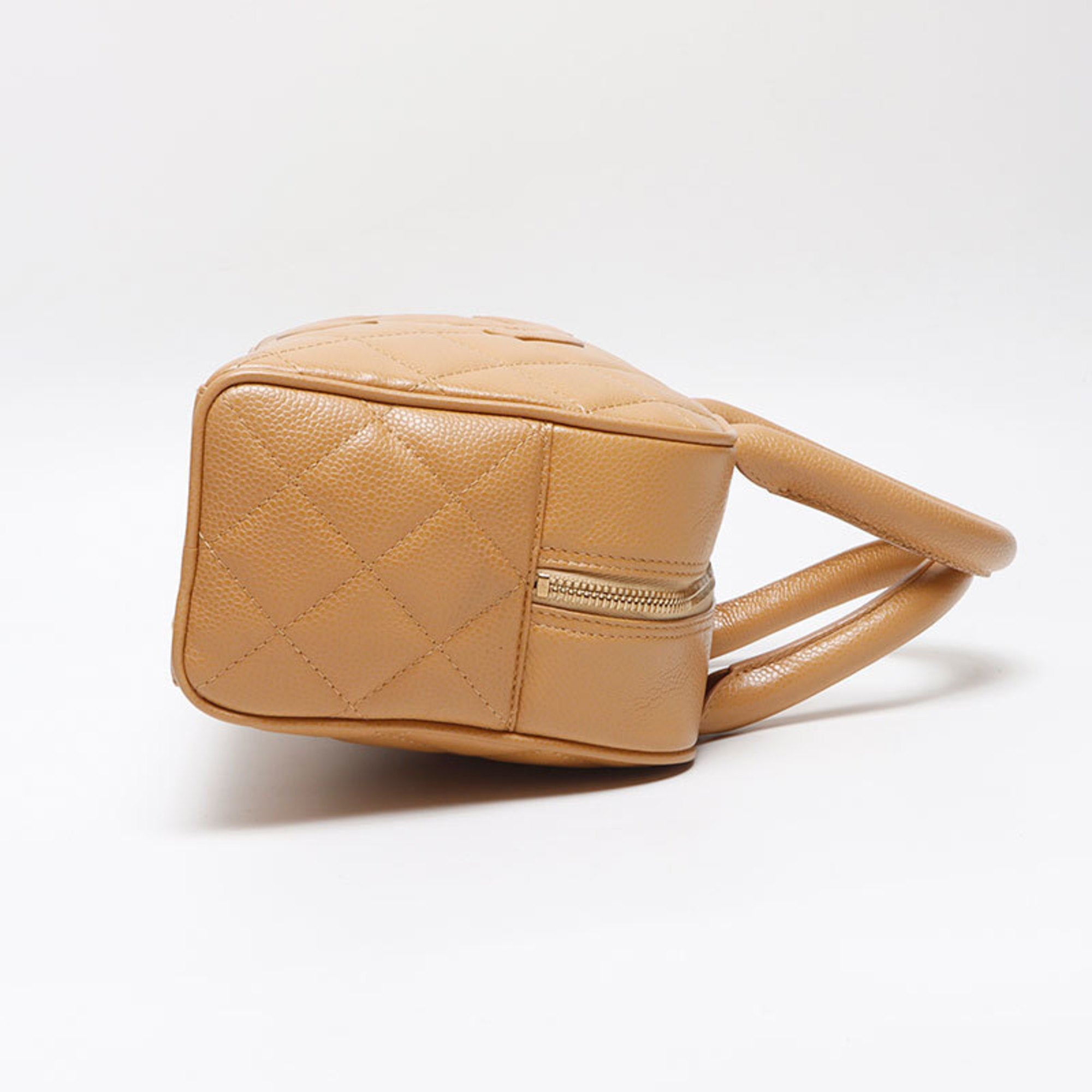 Chanel Brown Grained Calfskin Boston Bag (Pre-Owned)