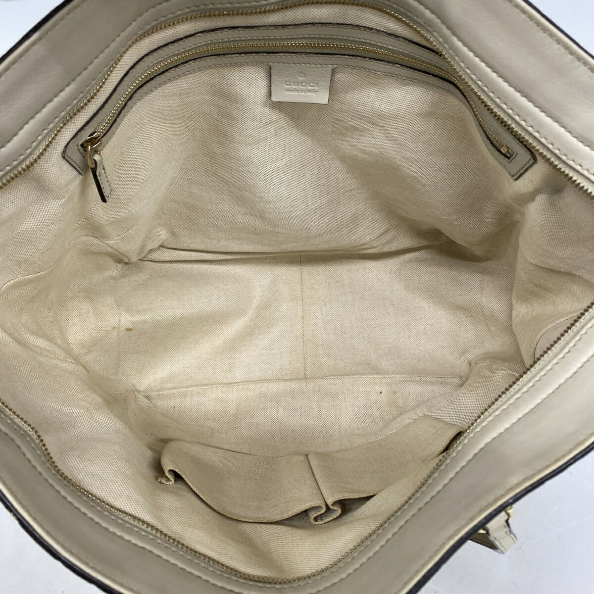 Gucci Beige Leather Tote Bag (Pre-Owned)
