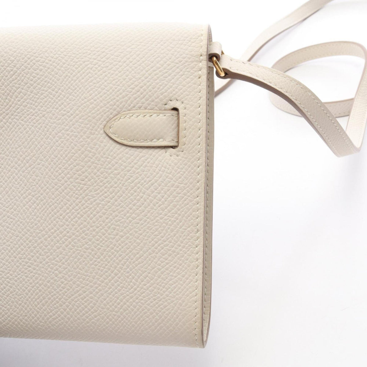 Hermes White Epsom Leather Handbag Shoulder Bag (Pre-Owned)