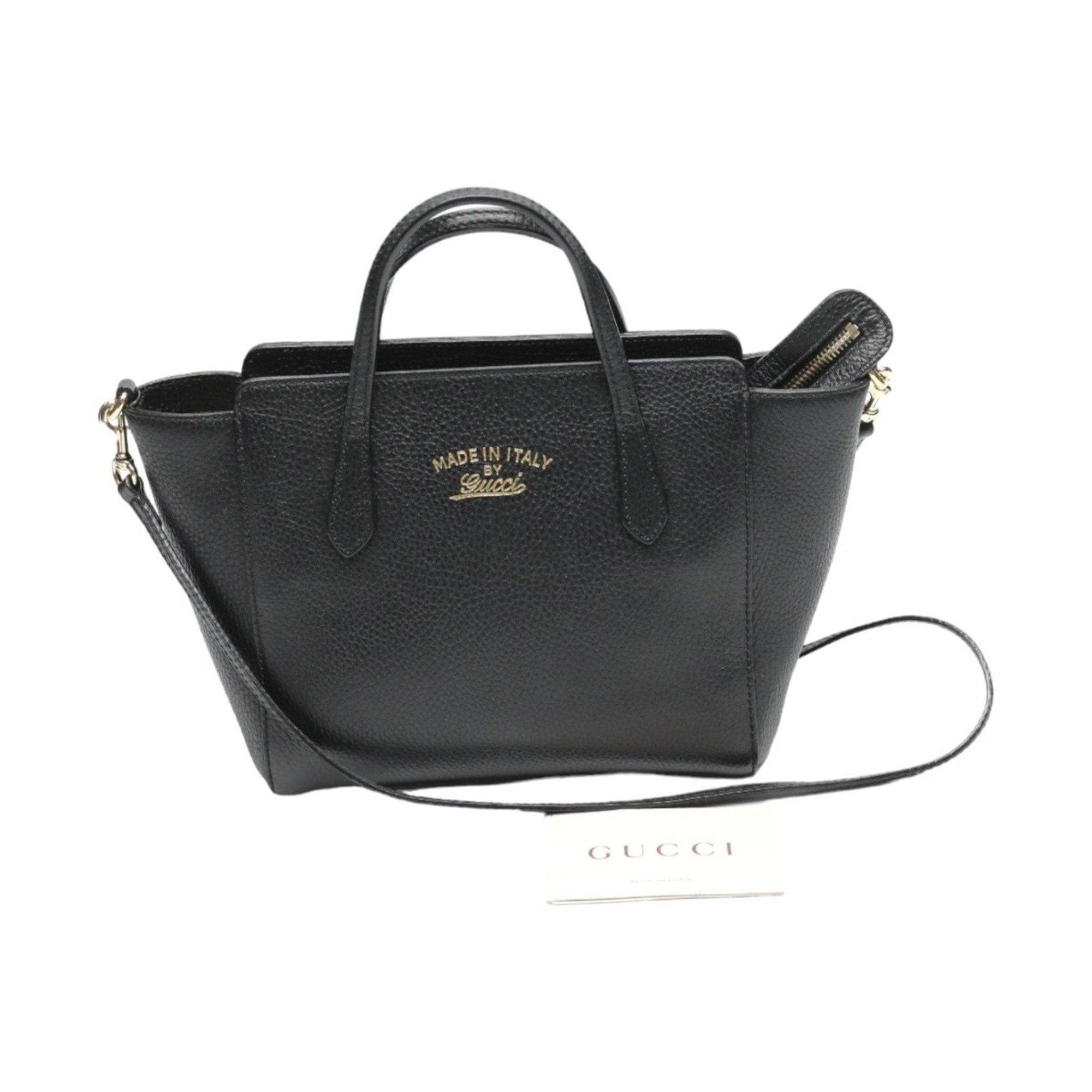 Gucci Black Leather Tote Bag (Pre-Owned)