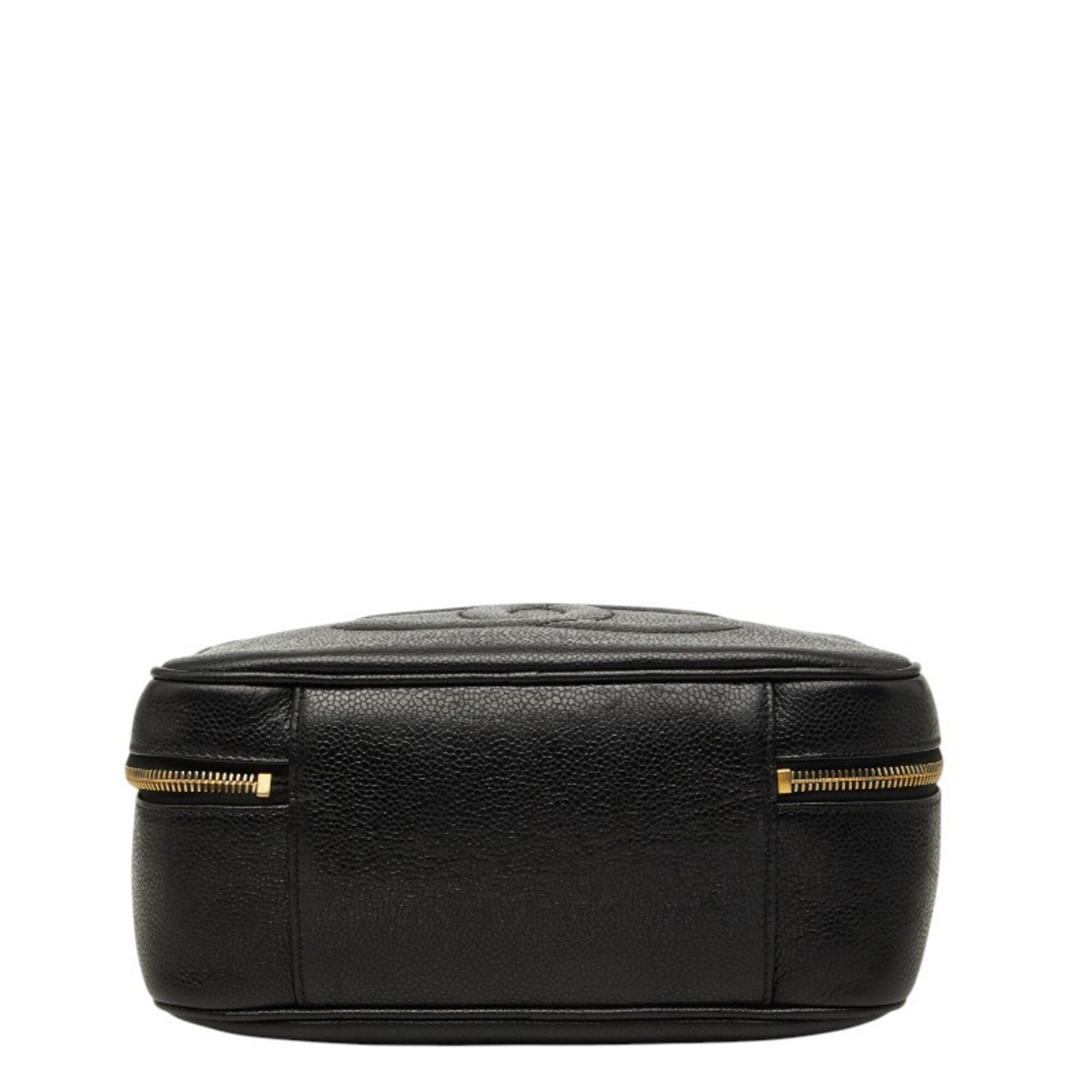 Chanel Black Grained Calfskin Handbag Shoulder Bag Vanity Bag (Pre-Owned)