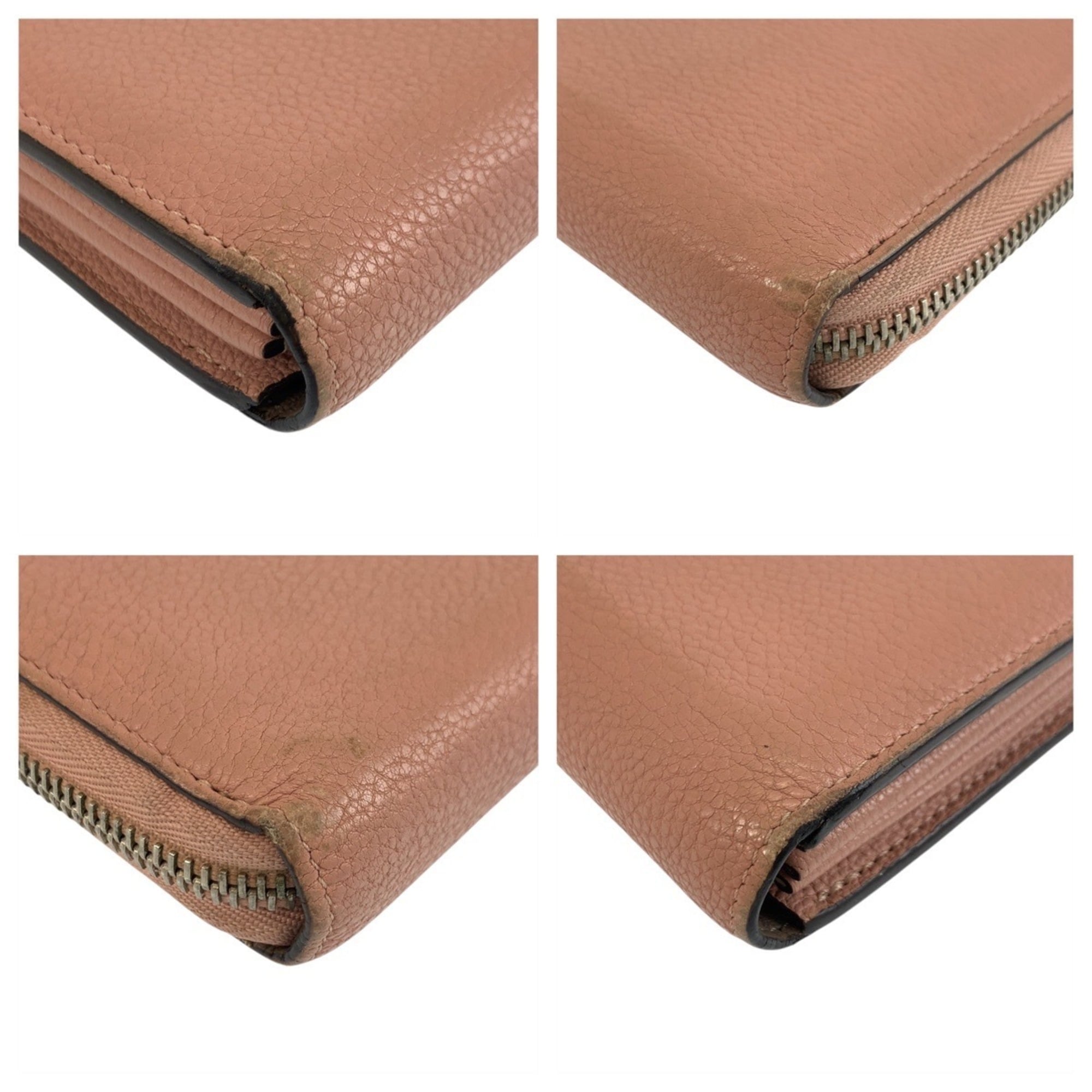 Louis Vuitton Grayish Magnolia Pink Leather Long Wallet (Bi-Fold) (Pre-Owned)