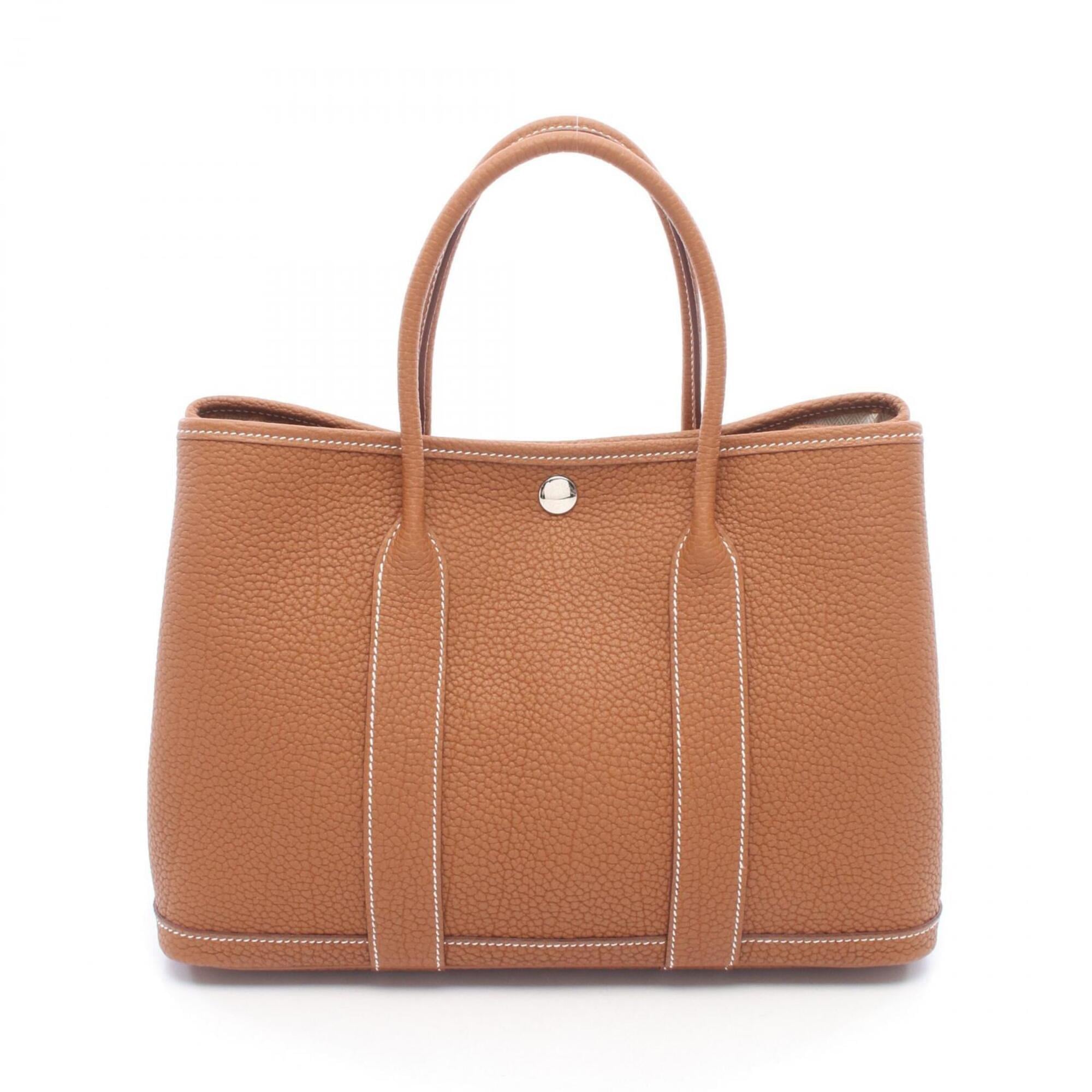 Hermes Brown Negonda Leather Handbag Tote Bag (Pre-Owned)