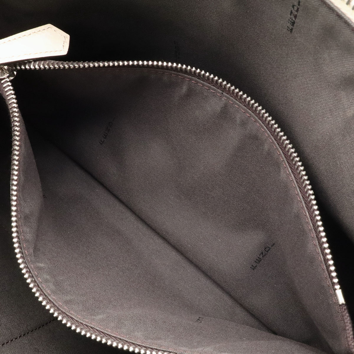 Fendi Cream Canvas Handbag Shoulder Bag (Pre-Owned)