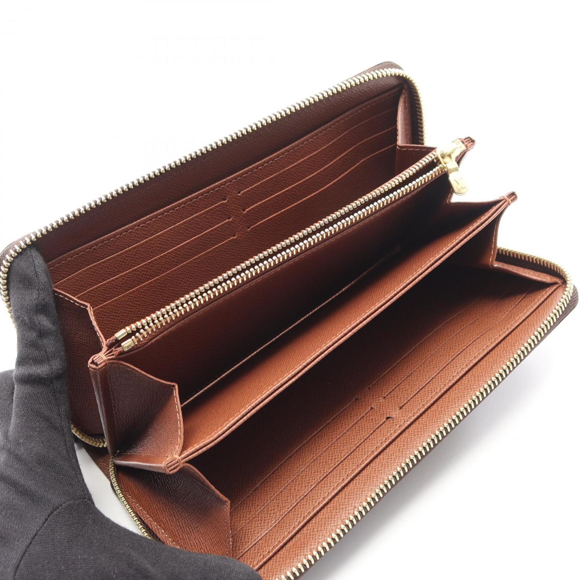 Louis Vuitton Brown Monogram Coated Canvas Long Wallet (Bi-Fold) (Pre-Owned)