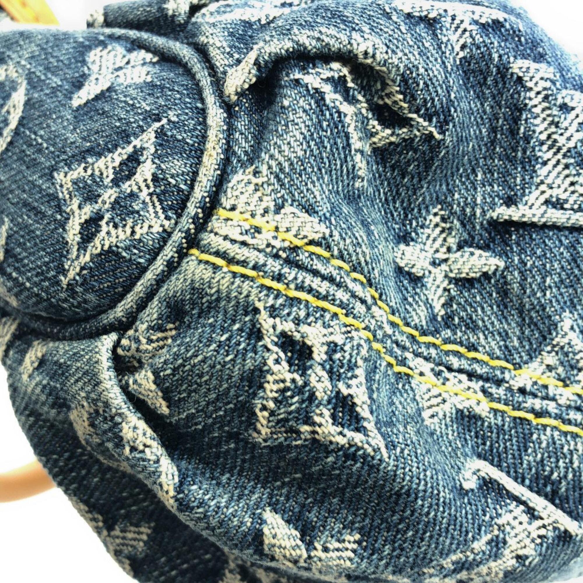 Louis Vuitton Monogram Denim Blue Monogram Denim Handbag (Pre-Owned)