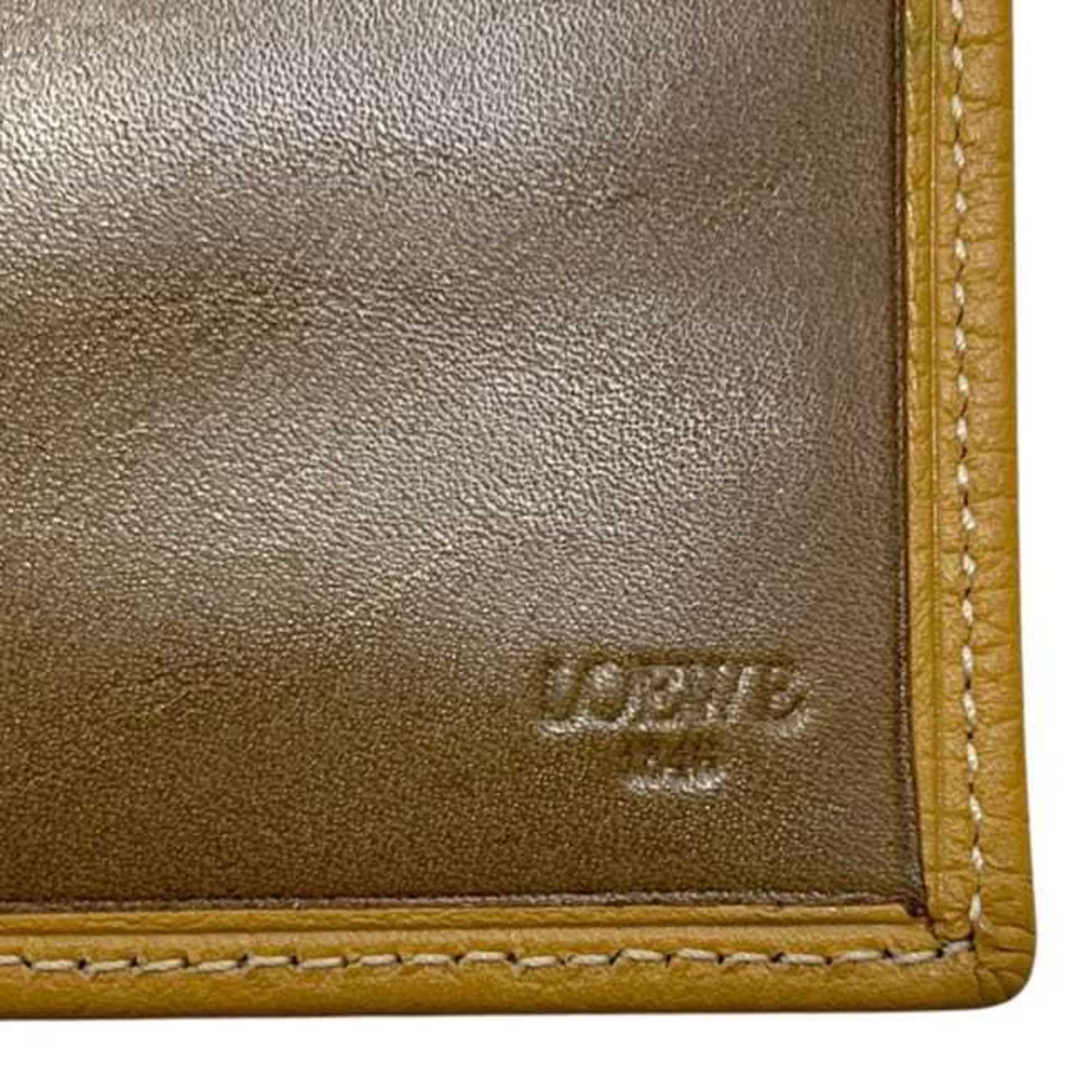 Loewe Brown Camel Leather Wallet (Bi-Fold) (Pre-Owned)