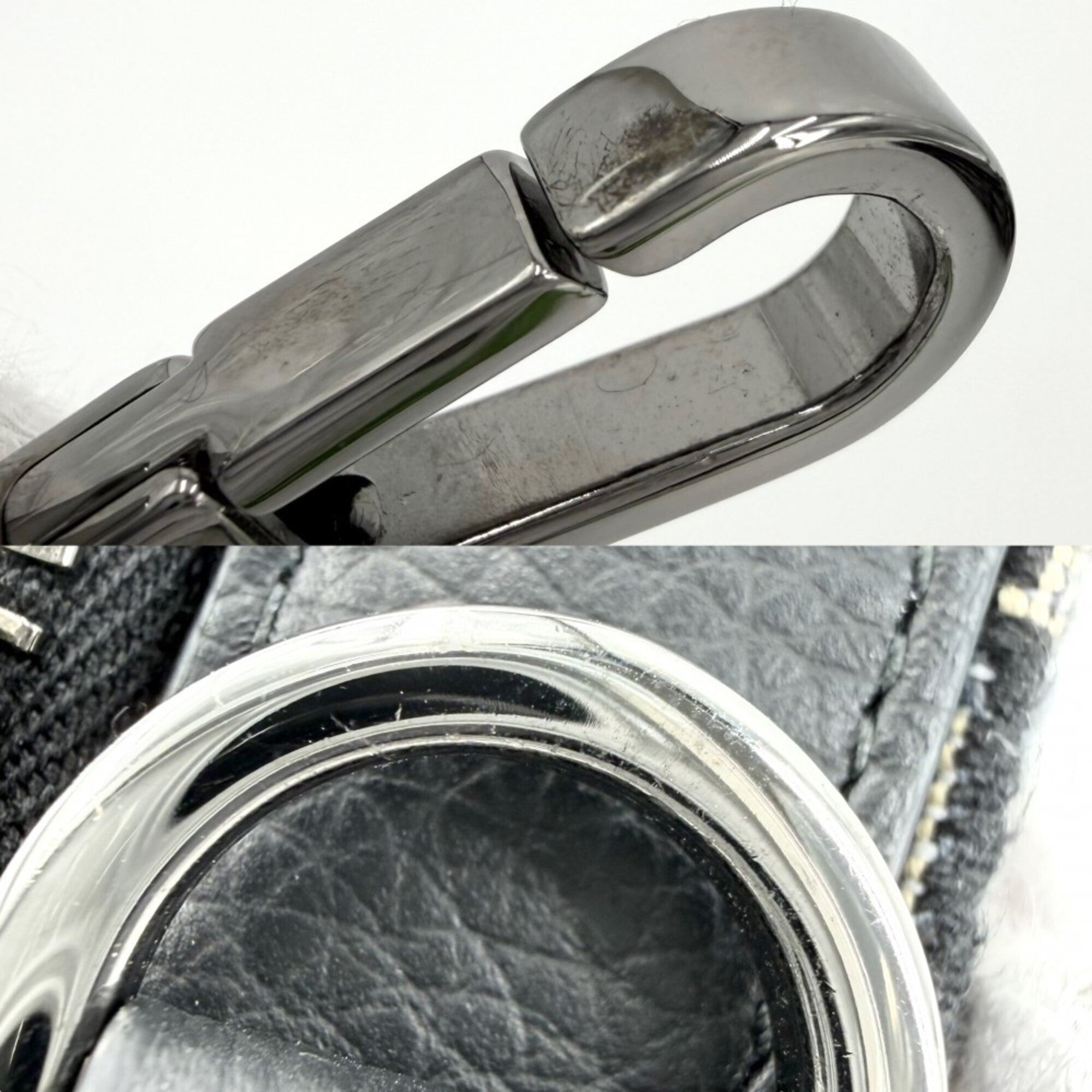 Christian Dior Navy Canvas Leather Pouch Shoulder Bag (Pre-Owned)