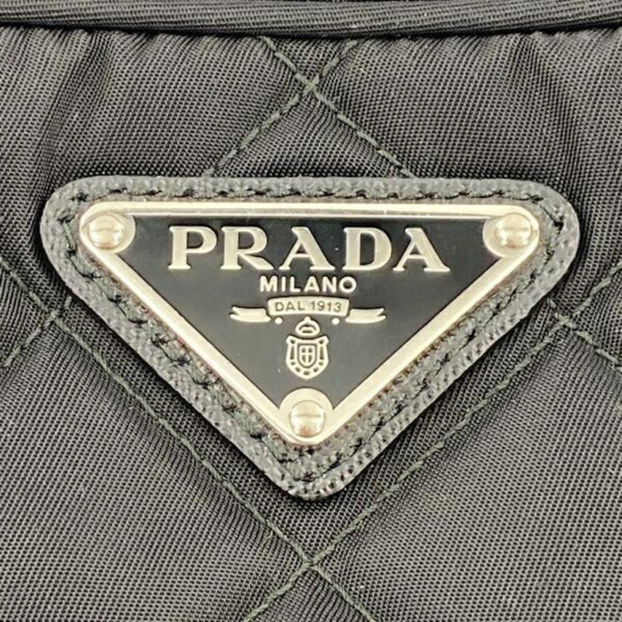 Prada Black Blue Handbag Shoulder Bag (Pre-Owned)