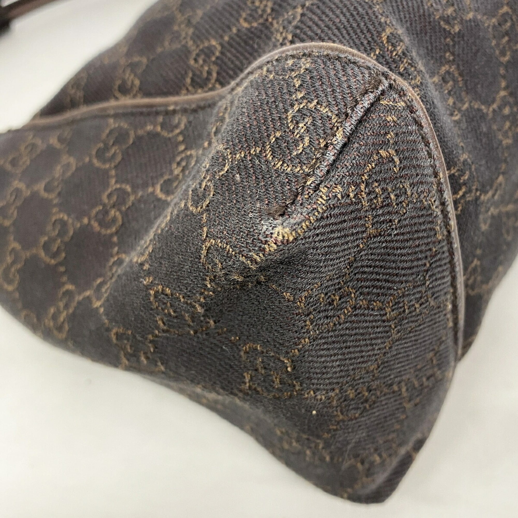 Gucci Brown Denim Handbag (Pre-Owned)