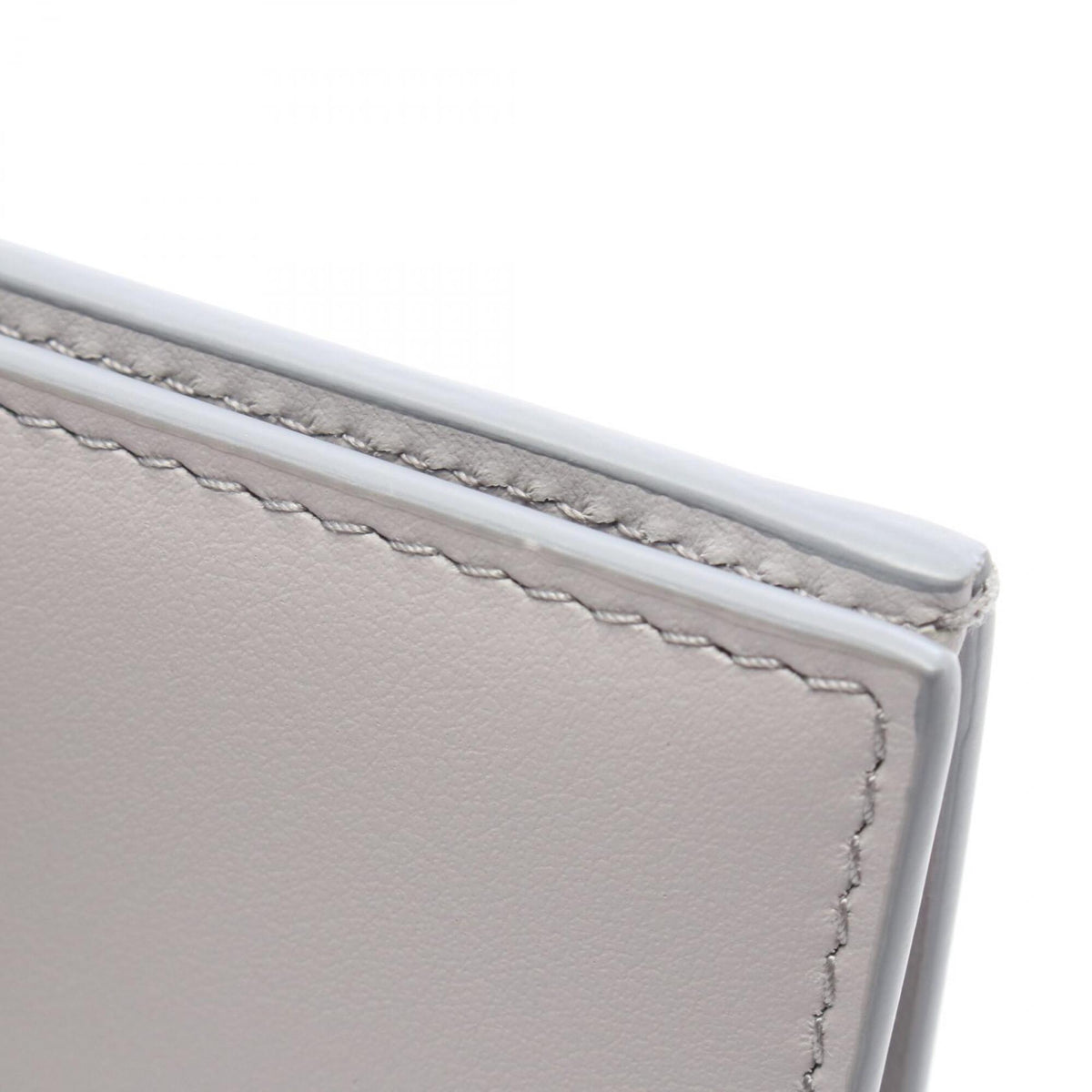 Prada Gray Leather Long Wallet (Bi-Fold) (Pre-Owned)