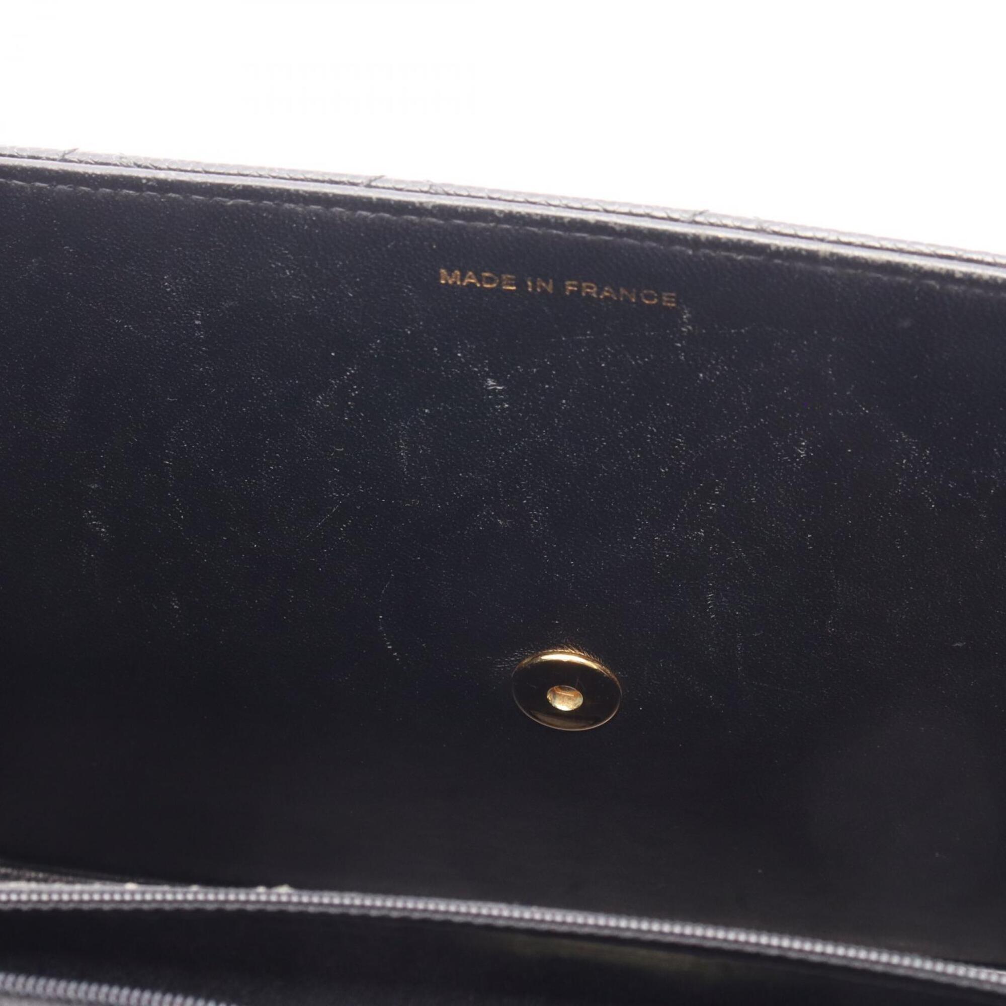 Chanel Black Grained Calfskin Handbag Shoulder Bag (Pre-Owned)