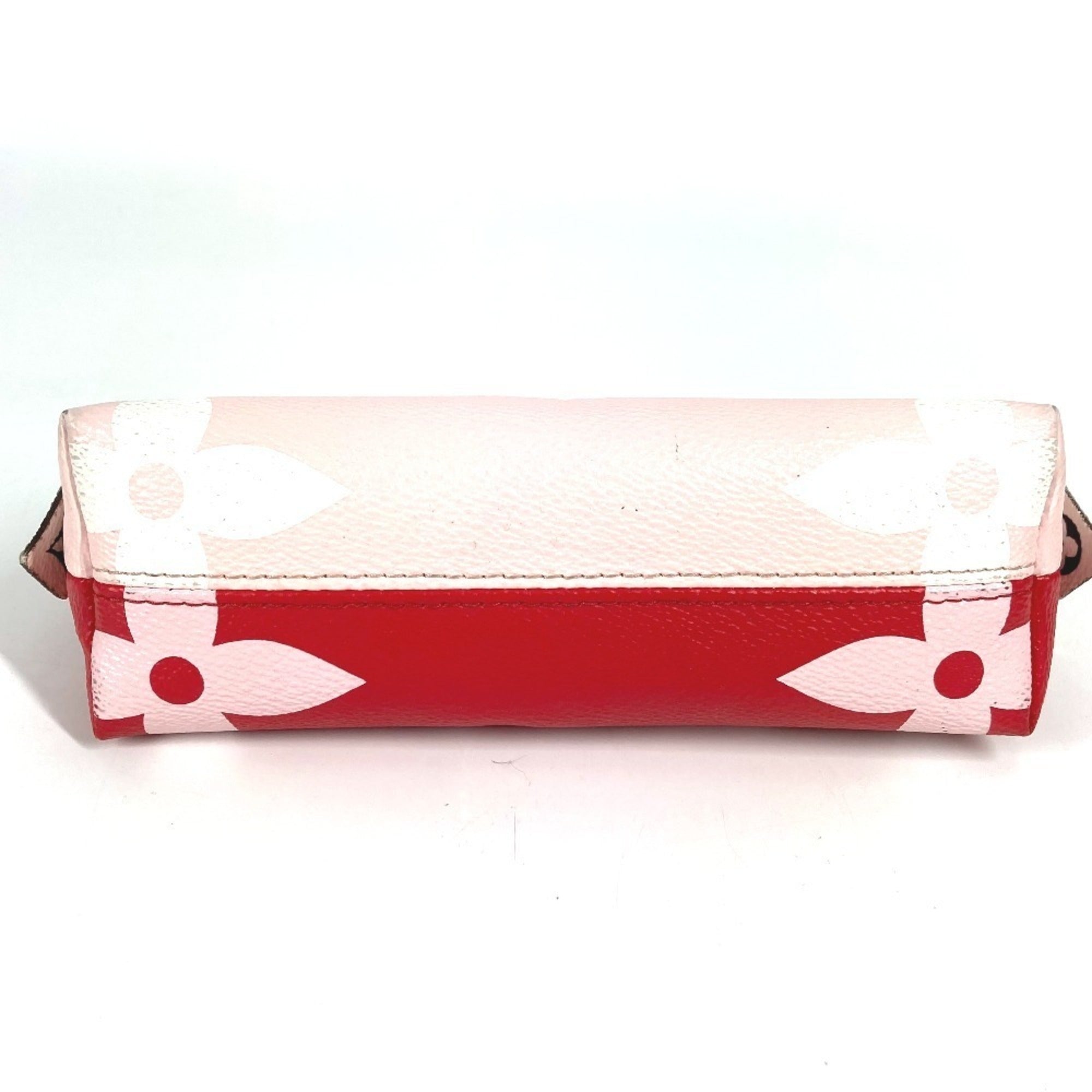 Louis Vuitton Pink Red Color Monogram Pouch (Pre-Owned)