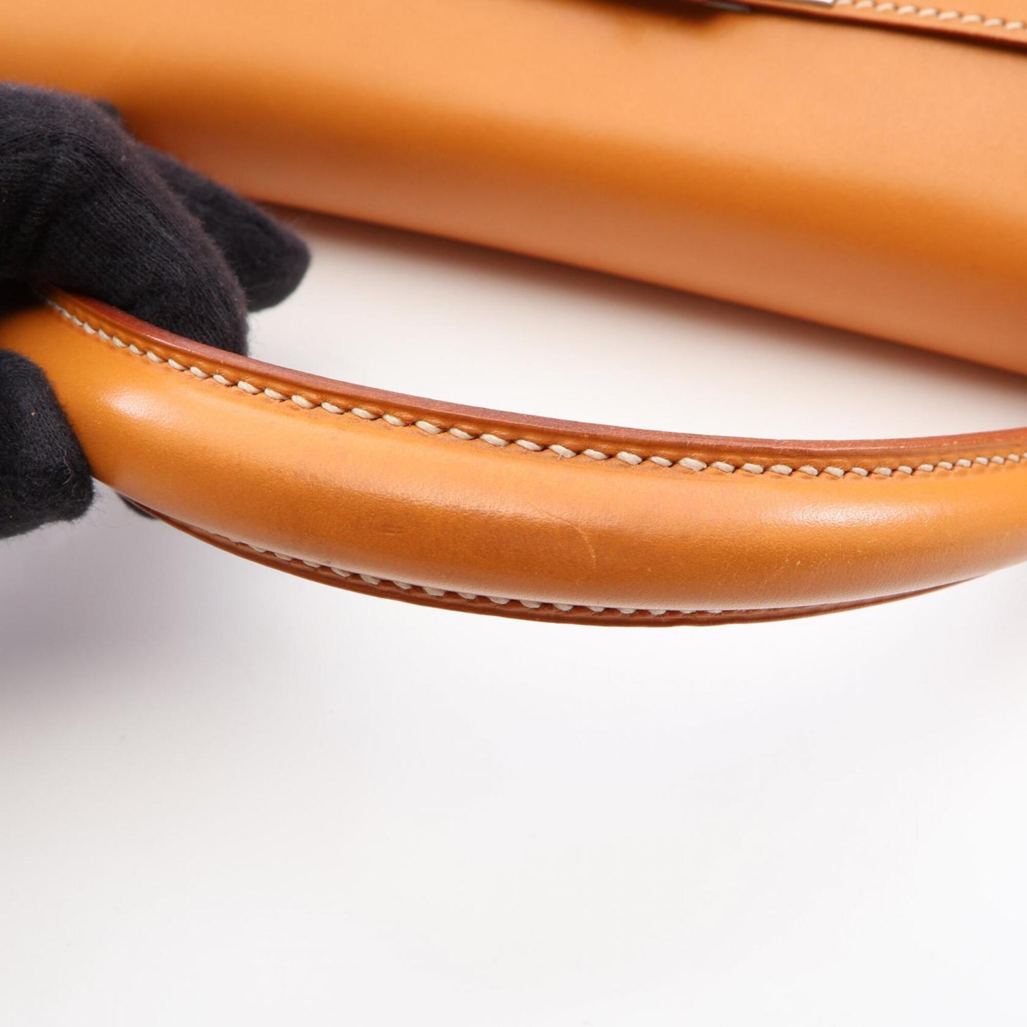 Hermes Brown Natural Chamonix Leather Leather Handbag (Pre-Owned)