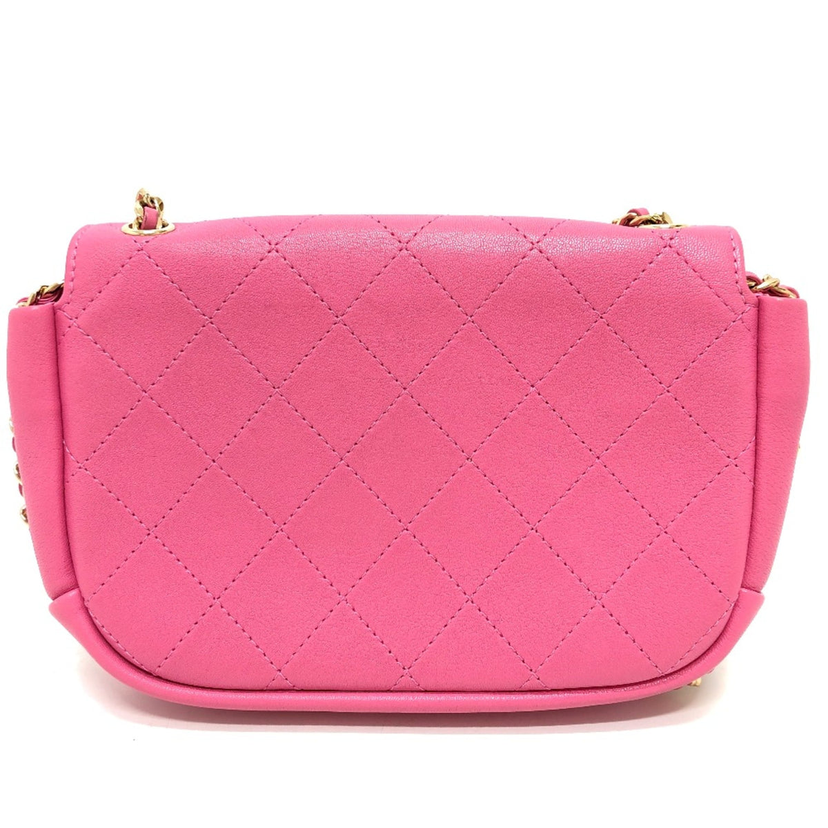 Chanel Pink Leather Shoulder Bag (Pre-Owned)