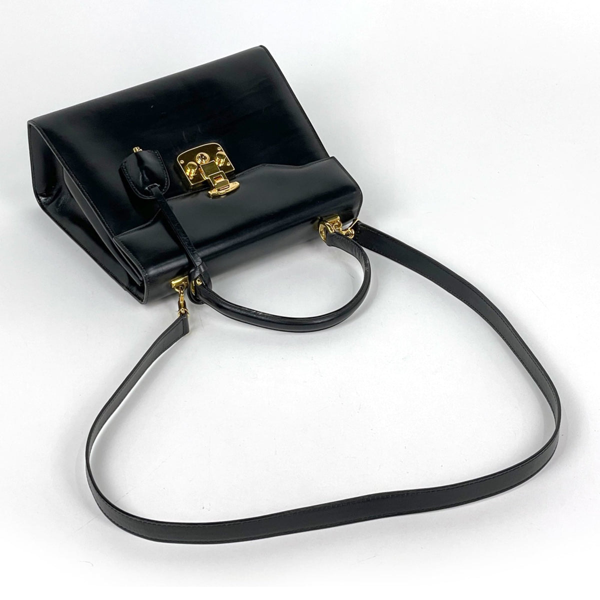 Gucci Black Leather Handbag (Pre-Owned)