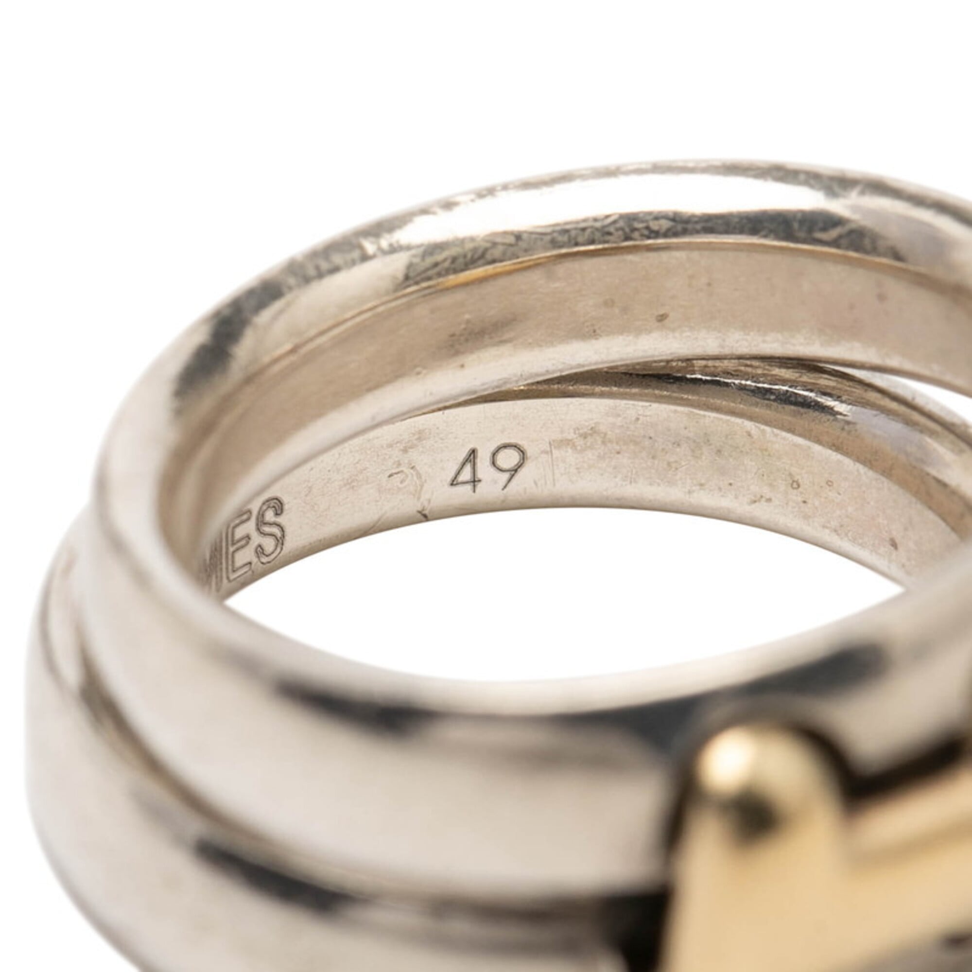 Hermes Yellow Gold (18K) Silver 925 Band Ring (Pre-Owned)