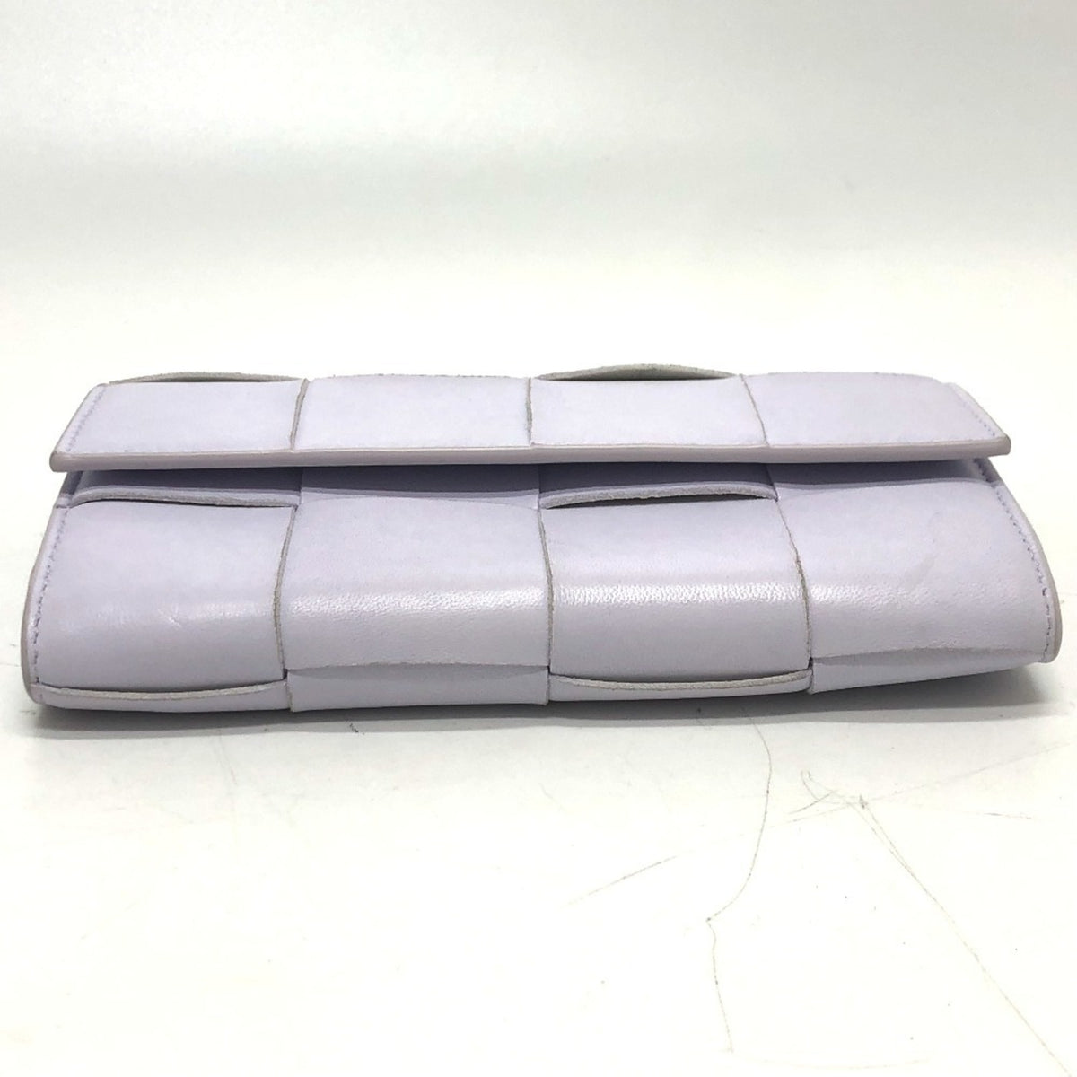 Bottega Veneta Purple Leather Long Wallet (Bi-Fold) (Pre-Owned)