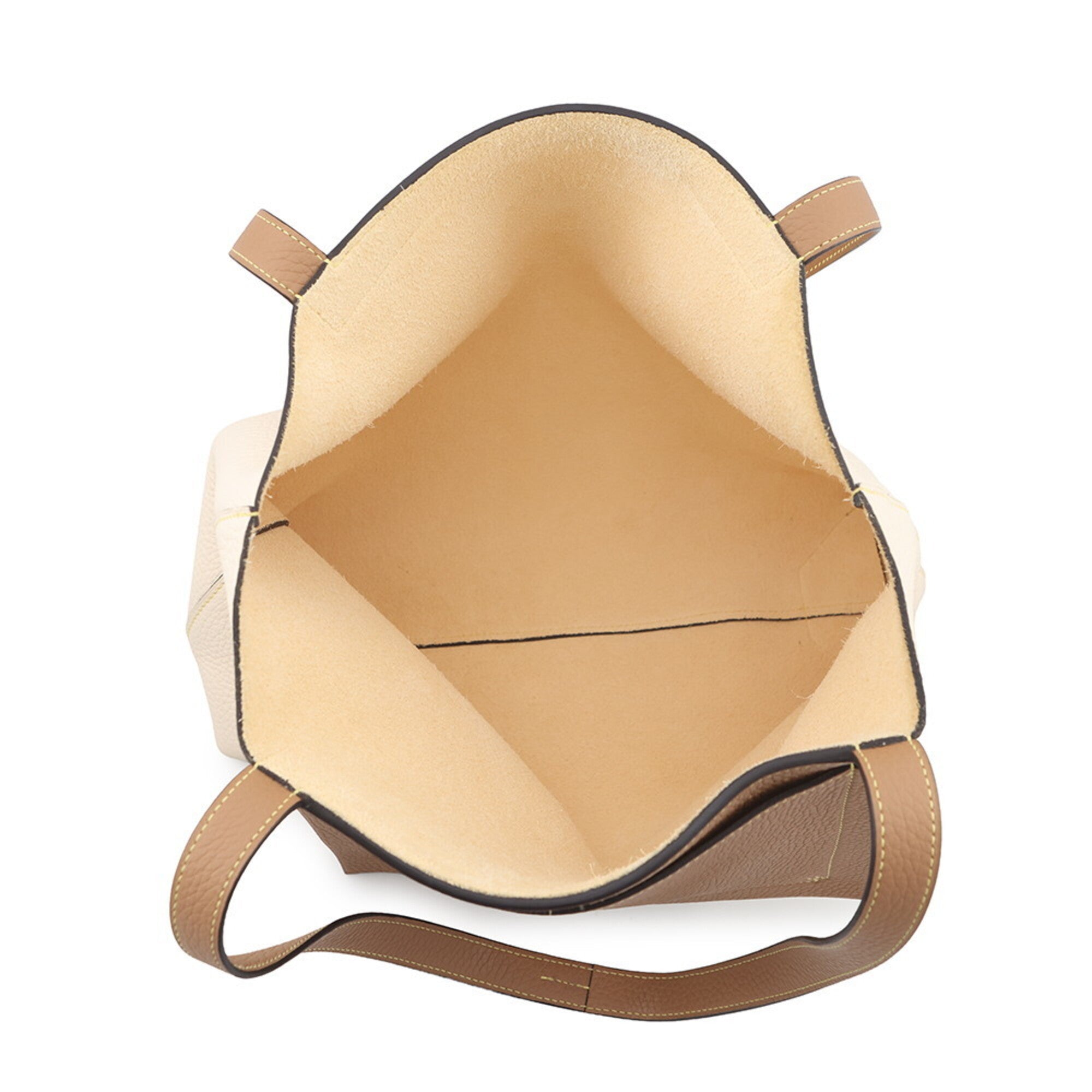 Hermes Ivory Taurillon Clemence Leather Handbag Tote Bag (Pre-Owned)
