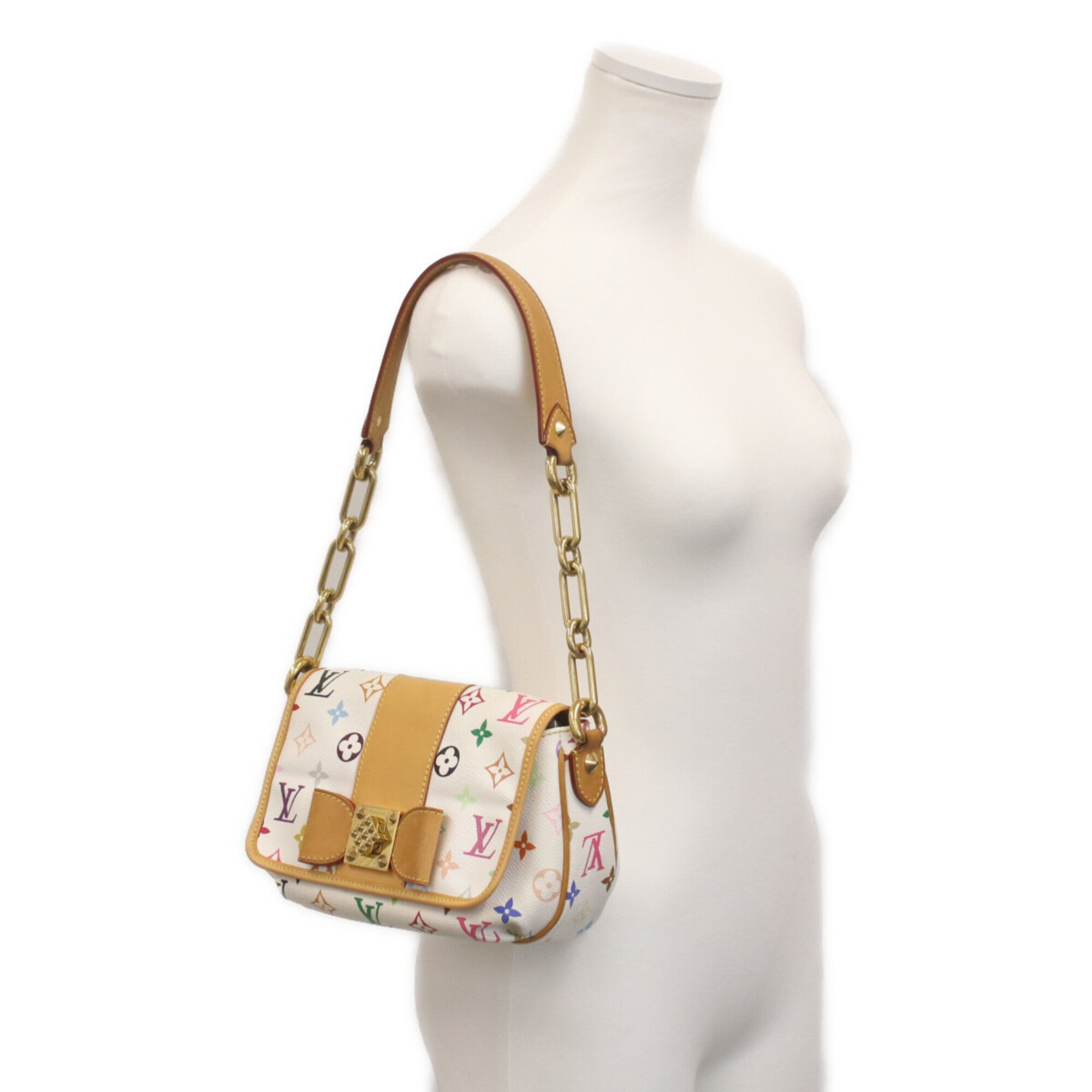Louis Vuitton Monogram Multicolore Blanc White Monogram Multicolore Shoulder Bag (Pre-Owned)