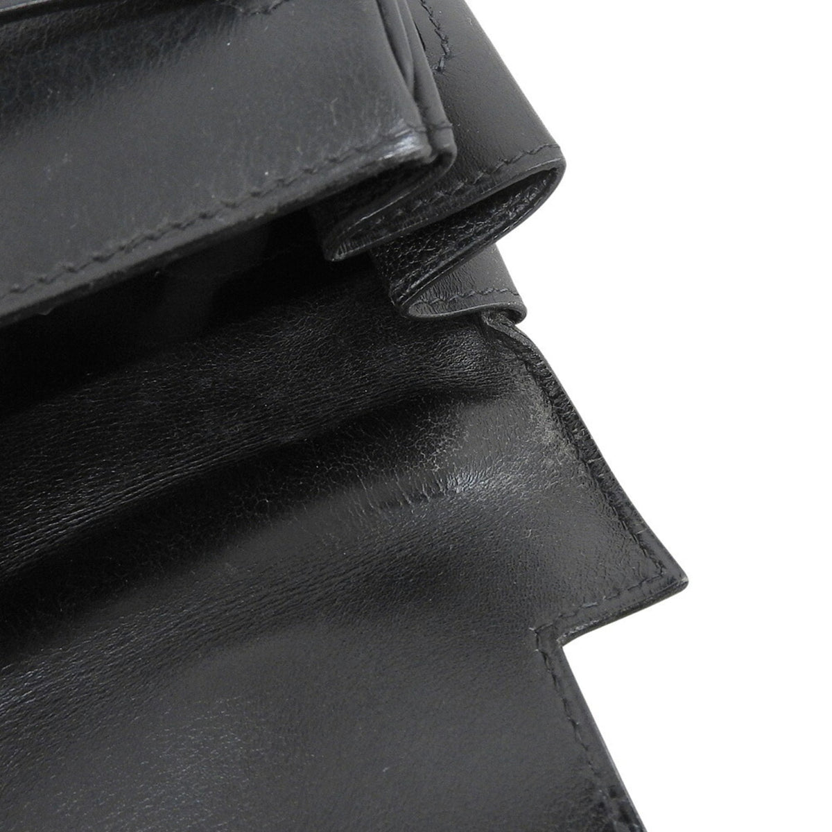 Hermes Black Box Calf Leather Handbag (Pre-Owned)