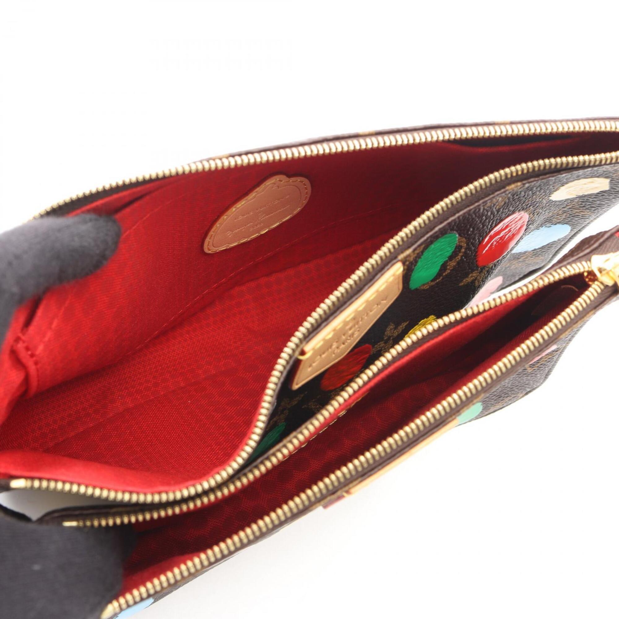 Louis Vuitton Brown Multi-Color Coated Canvas Pvc Monogram Leather Handbag Pochette Shoulder Bag (Pre-Owned)