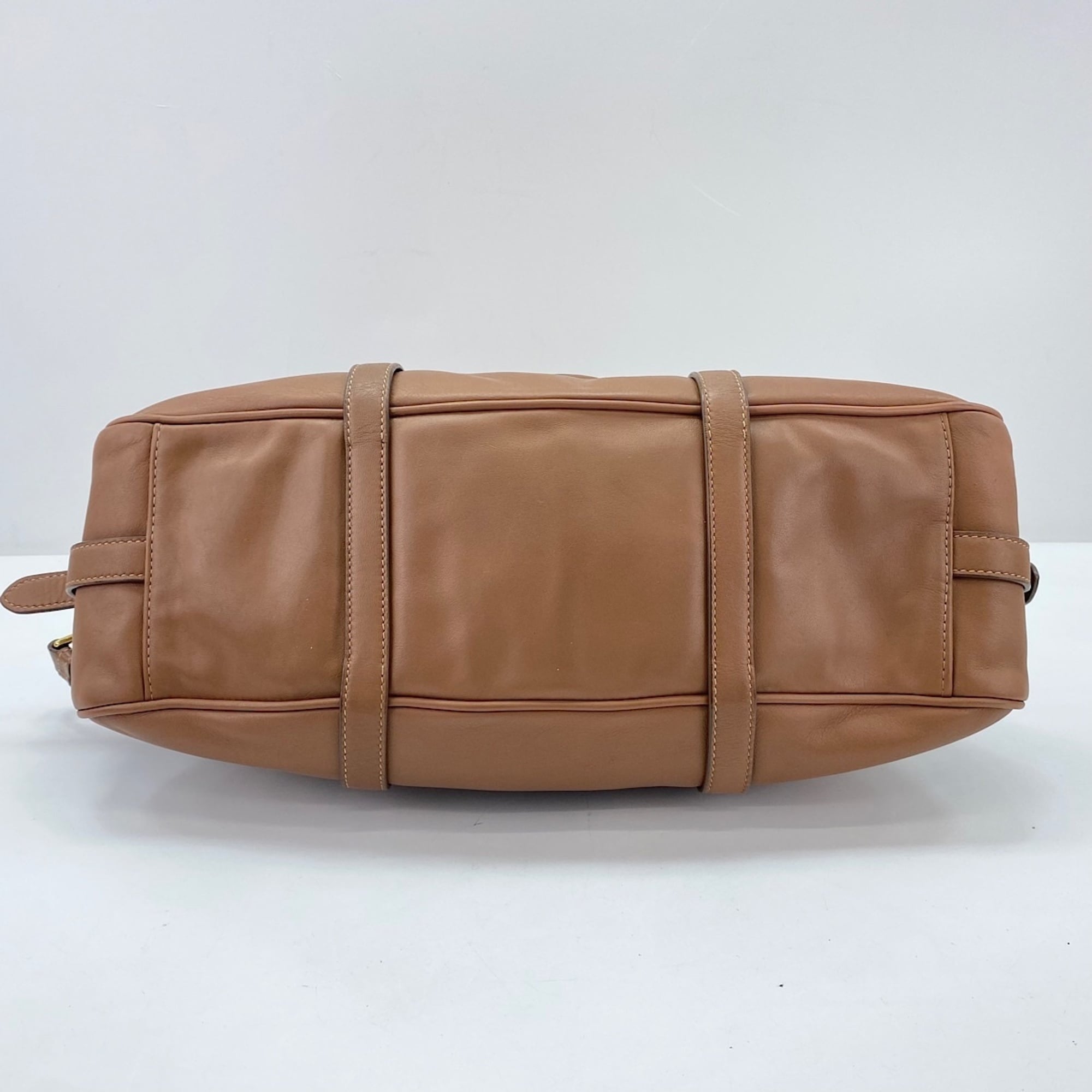 Prada Brown Boston Bag Handbag (Pre-Owned)