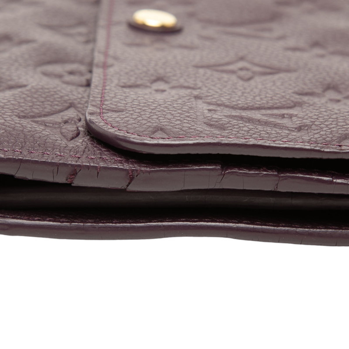 Louis Vuitton Purple Leather Long Wallet (Tri-Fold) (Pre-Owned)