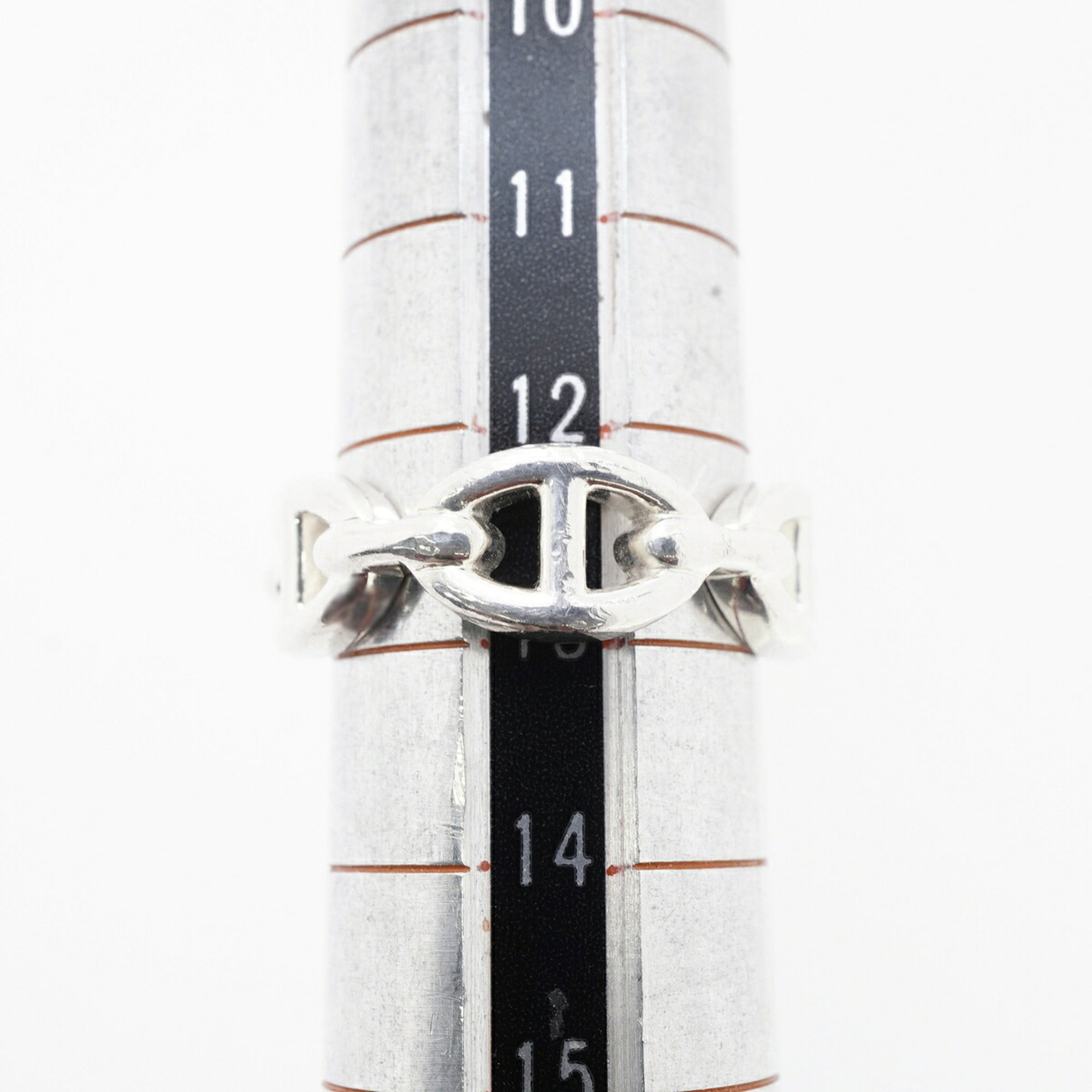 Hermes Silver 925 Band Ring (Pre-Owned)