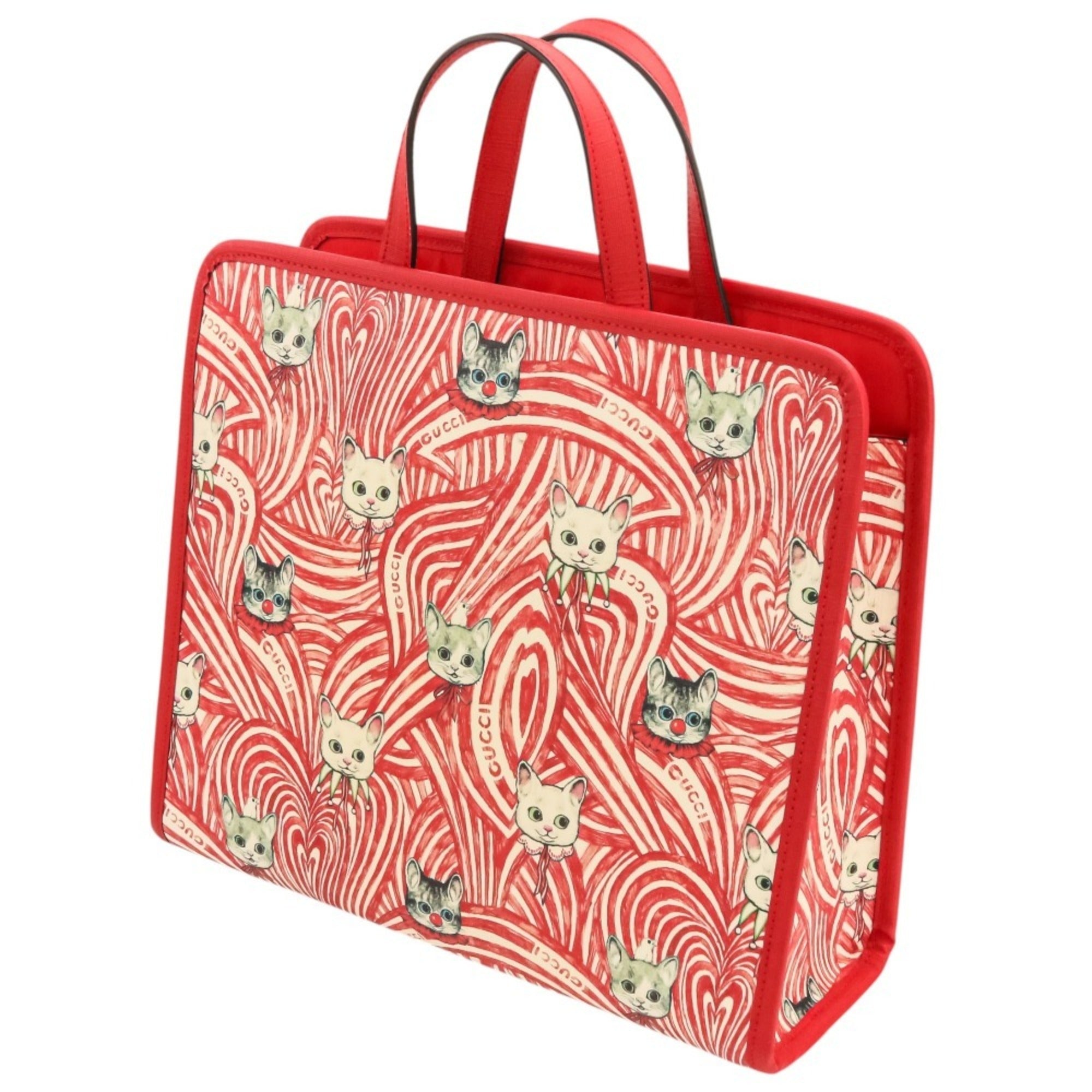 Gucci Red Color Shoulder Bag Tote Bag (Pre-Owned)