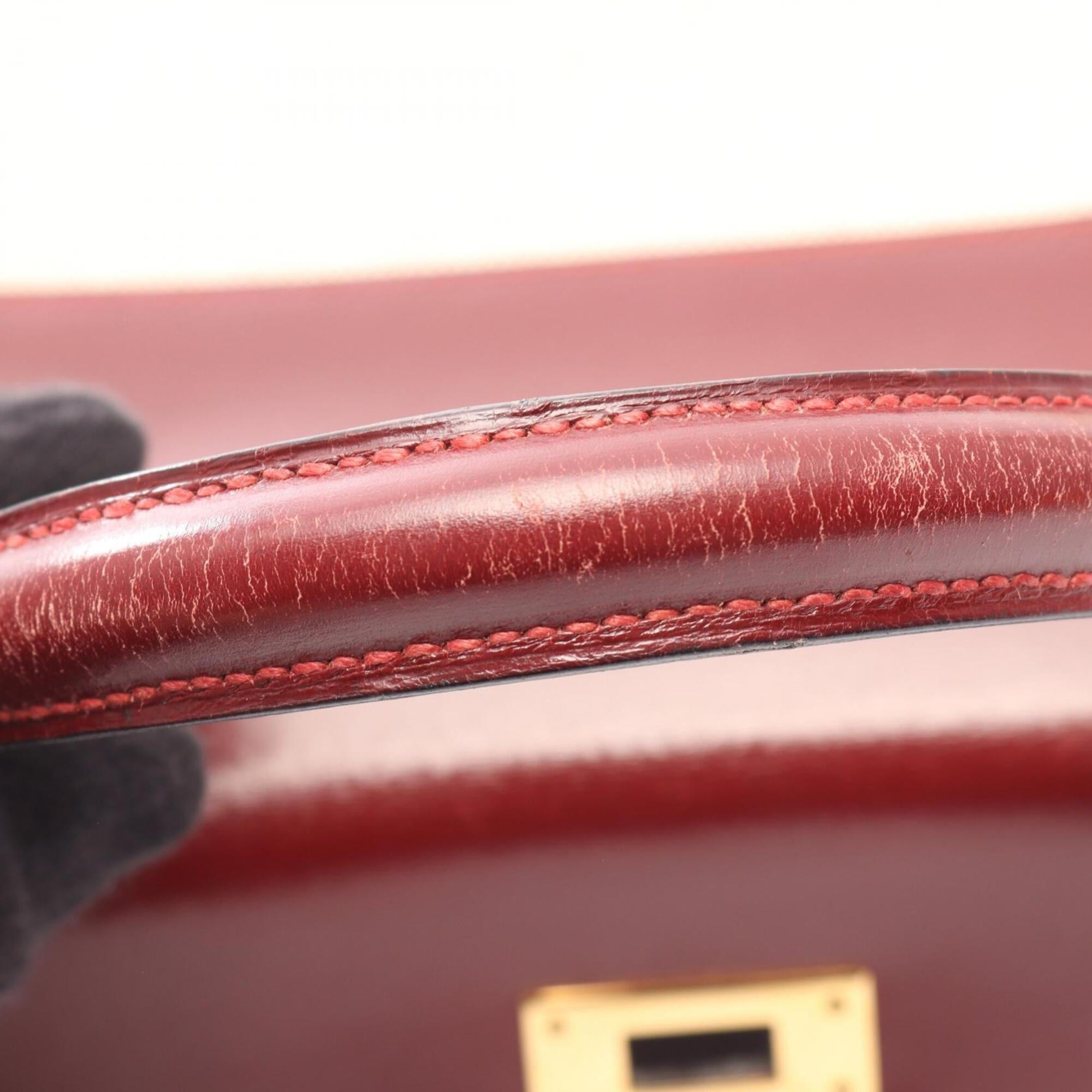 Hermes Beige Bordeaux Toile H Handbag (Pre-Owned)