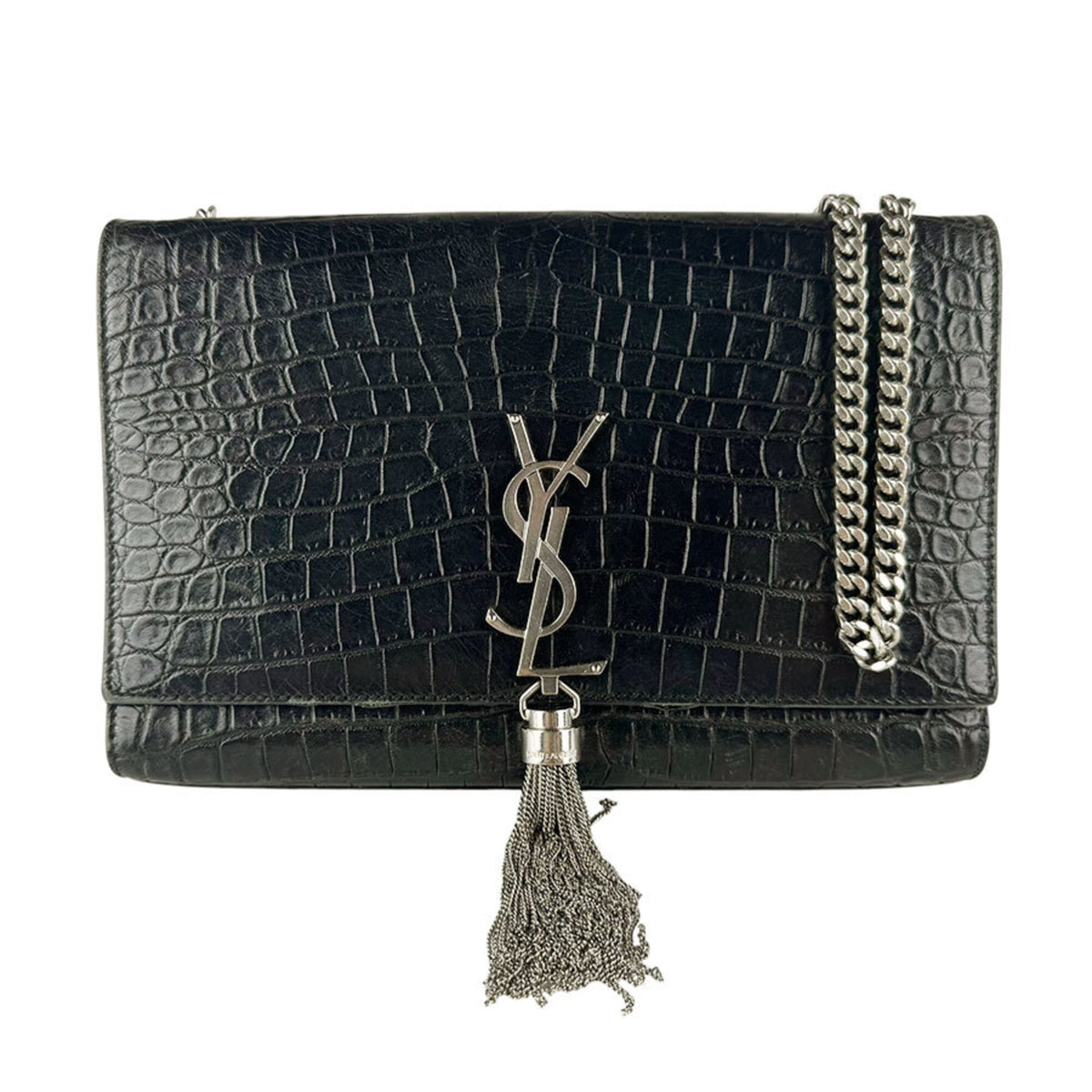 Saint Laurent Black Leather Shoulder Bag (Pre-Owned)