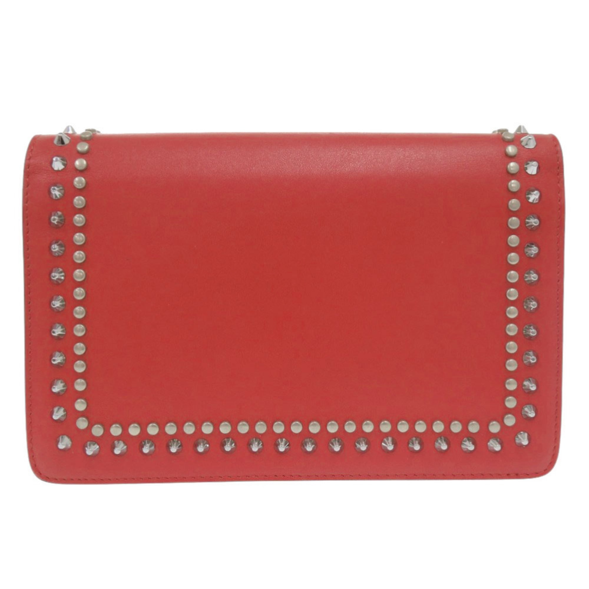 Jimmy Choo Red Color Leather Shoulder Bag (Pre-Owned)