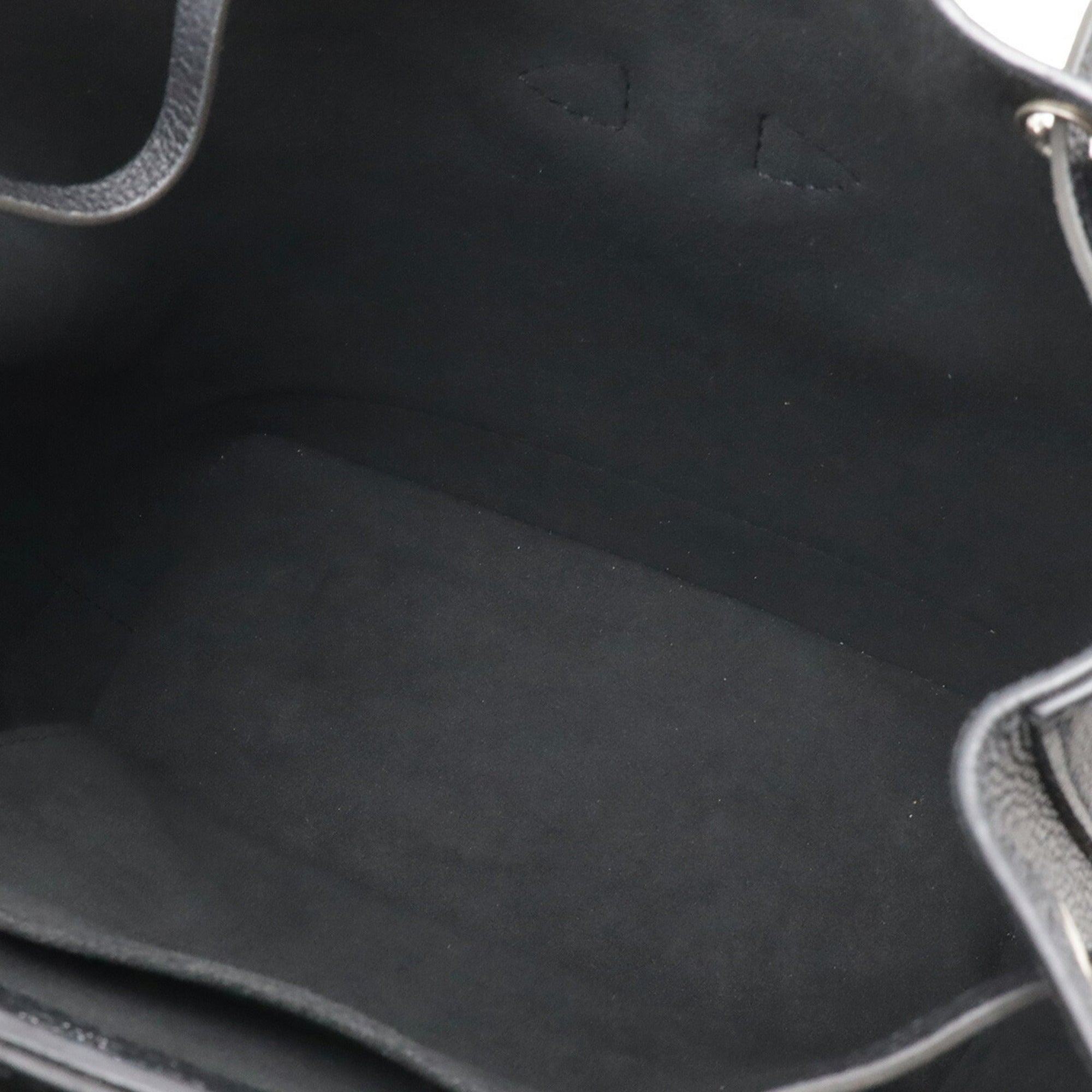 Louis Vuitton Black Noir Leather Backpack (Pre-Owned)