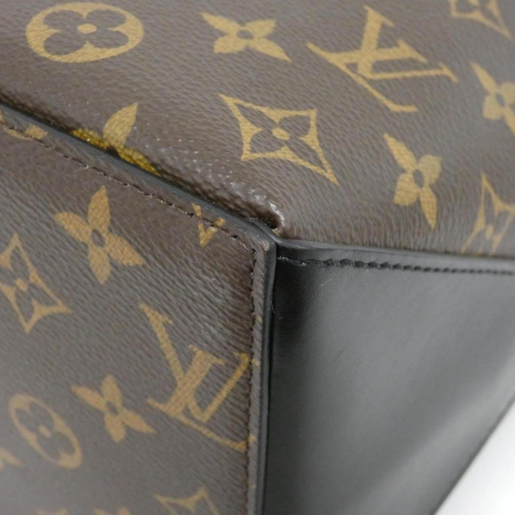 Louis Vuitton Monogram Macassar Black Brown Coated Canvas Tote Bag (Pre-Owned)