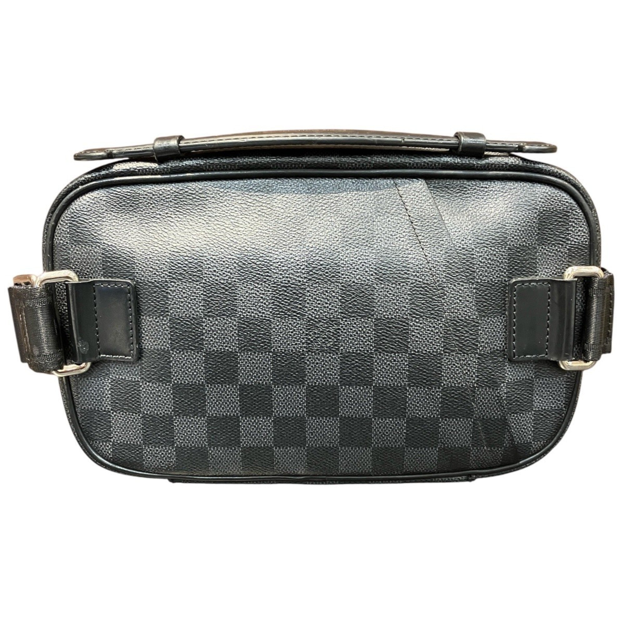 Louis Vuitton Black Gray Pvc Messenger Bag (Pre-Owned)