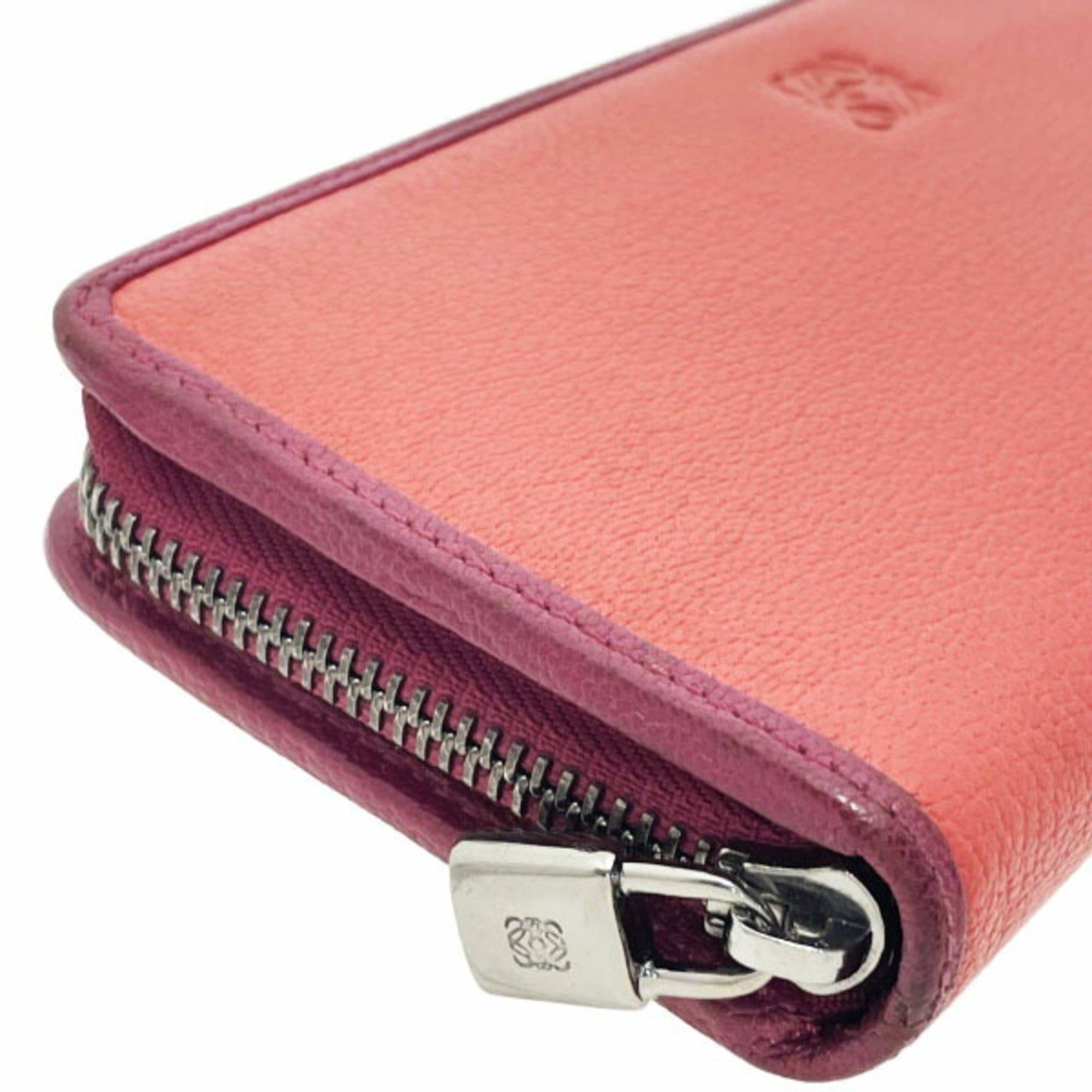 Loewe Bordeaux Coral Red Leather Coin Purse/Coin Case (Pre-Owned)