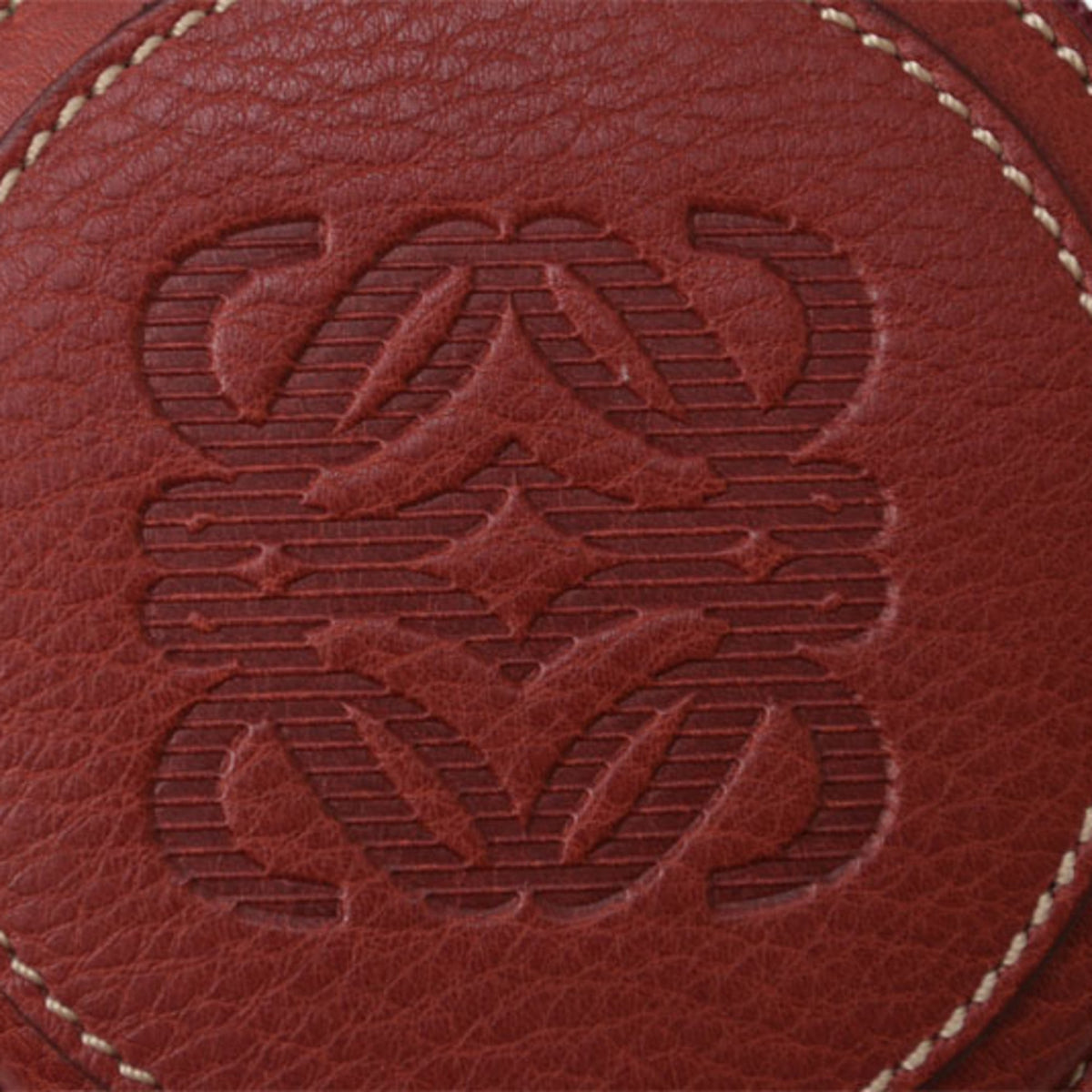 Loewe Bordeaux Leather Coin Purse/Coin Case (Pre-Owned)