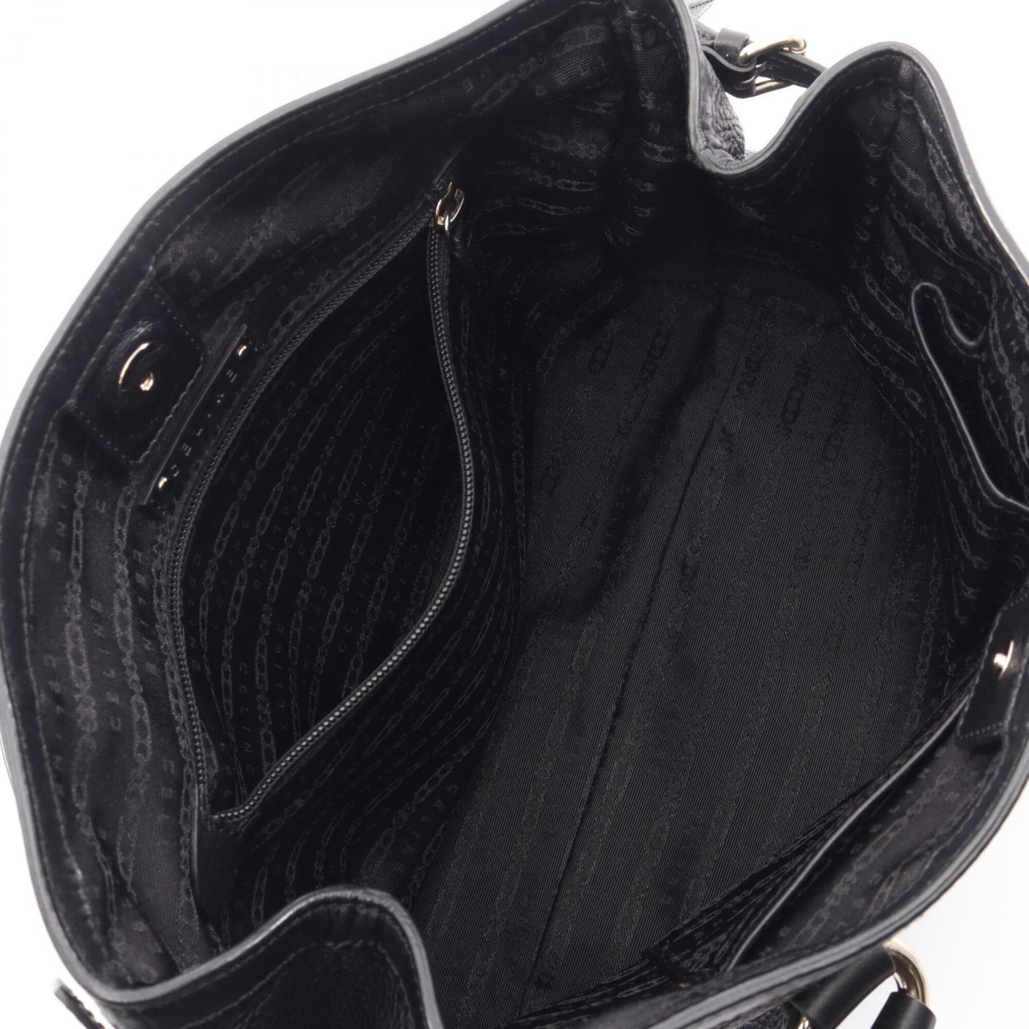 Celine Black Leather Handbag Tote Bag (Pre-Owned)