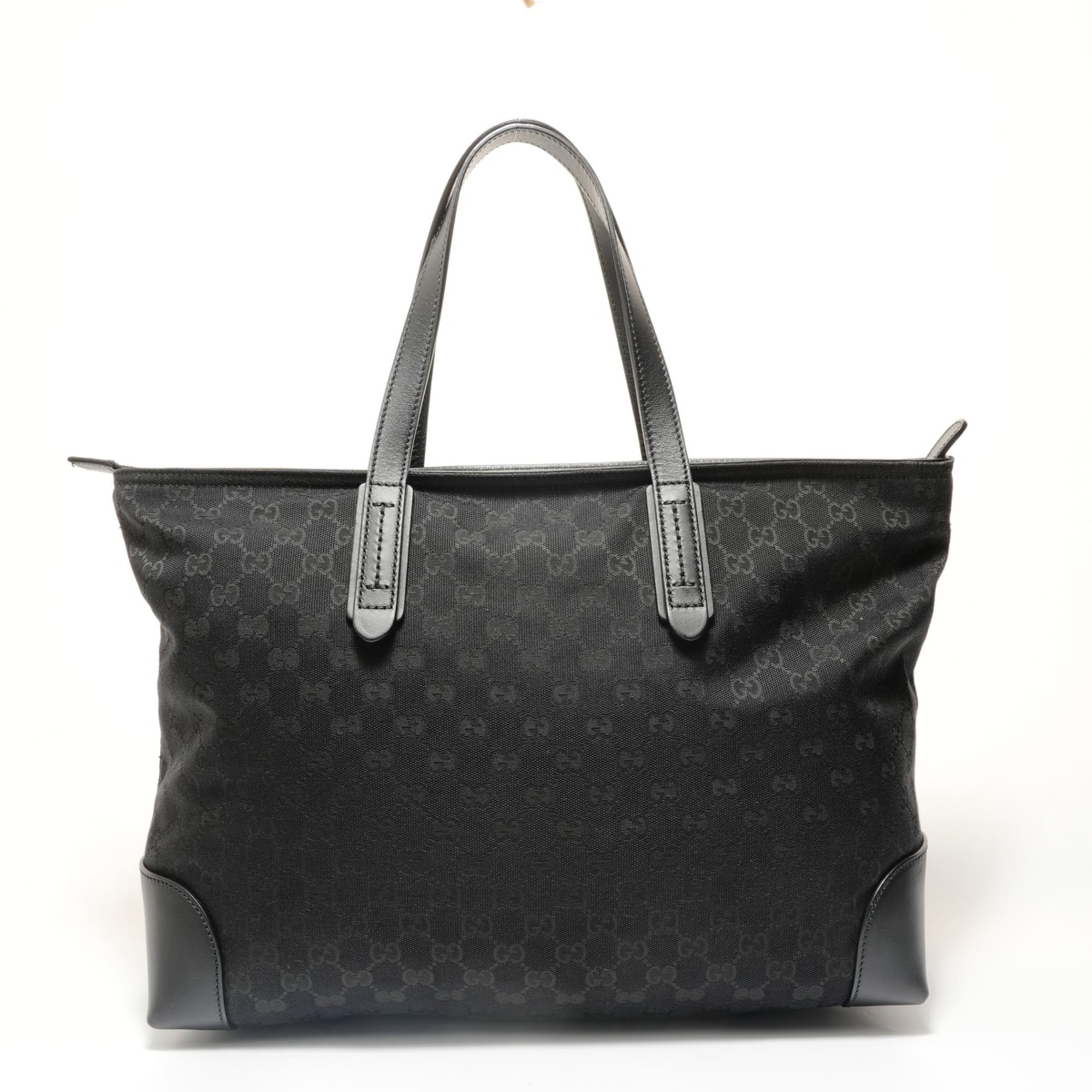 Gucci Gg Canvas Black Gg Canvas Tote Bag (Pre-Owned)