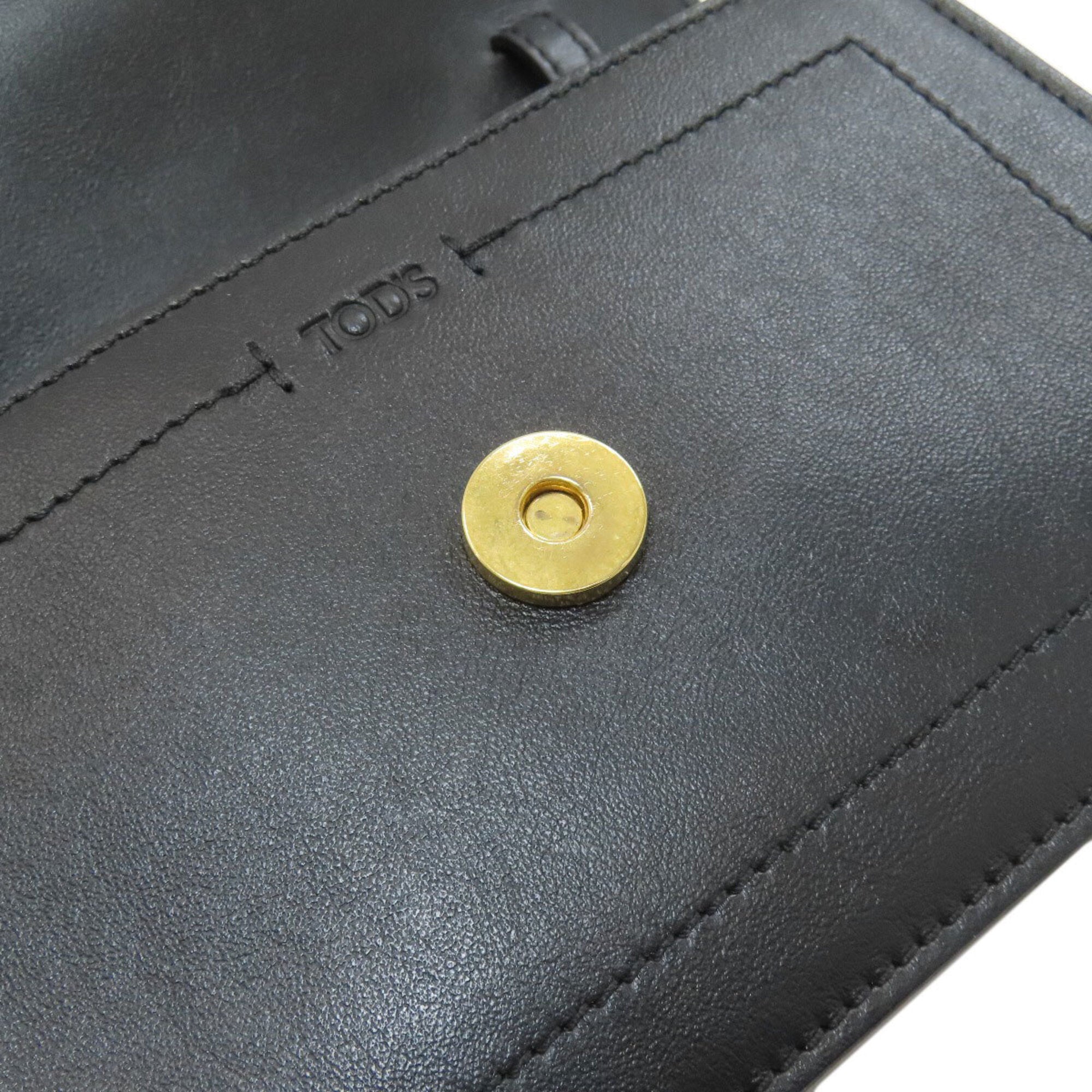 Tod's Black Leather Shoulder Bag (Pre-Owned)