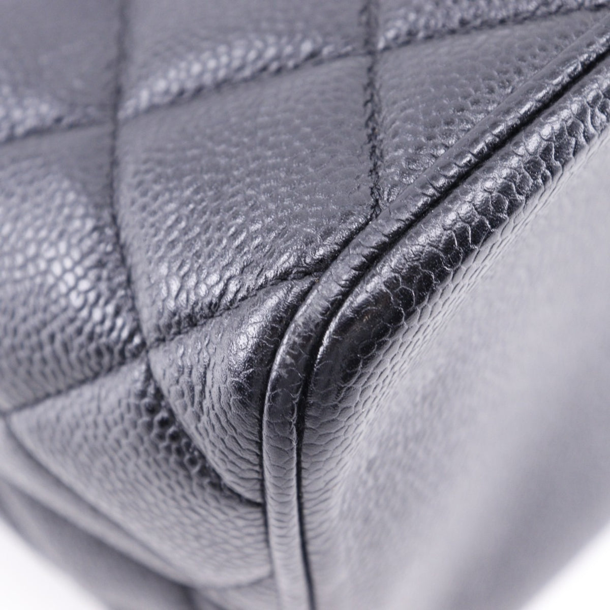 Chanel Caviar Skin Black Caviar Leather Tote Bag (Pre-Owned)