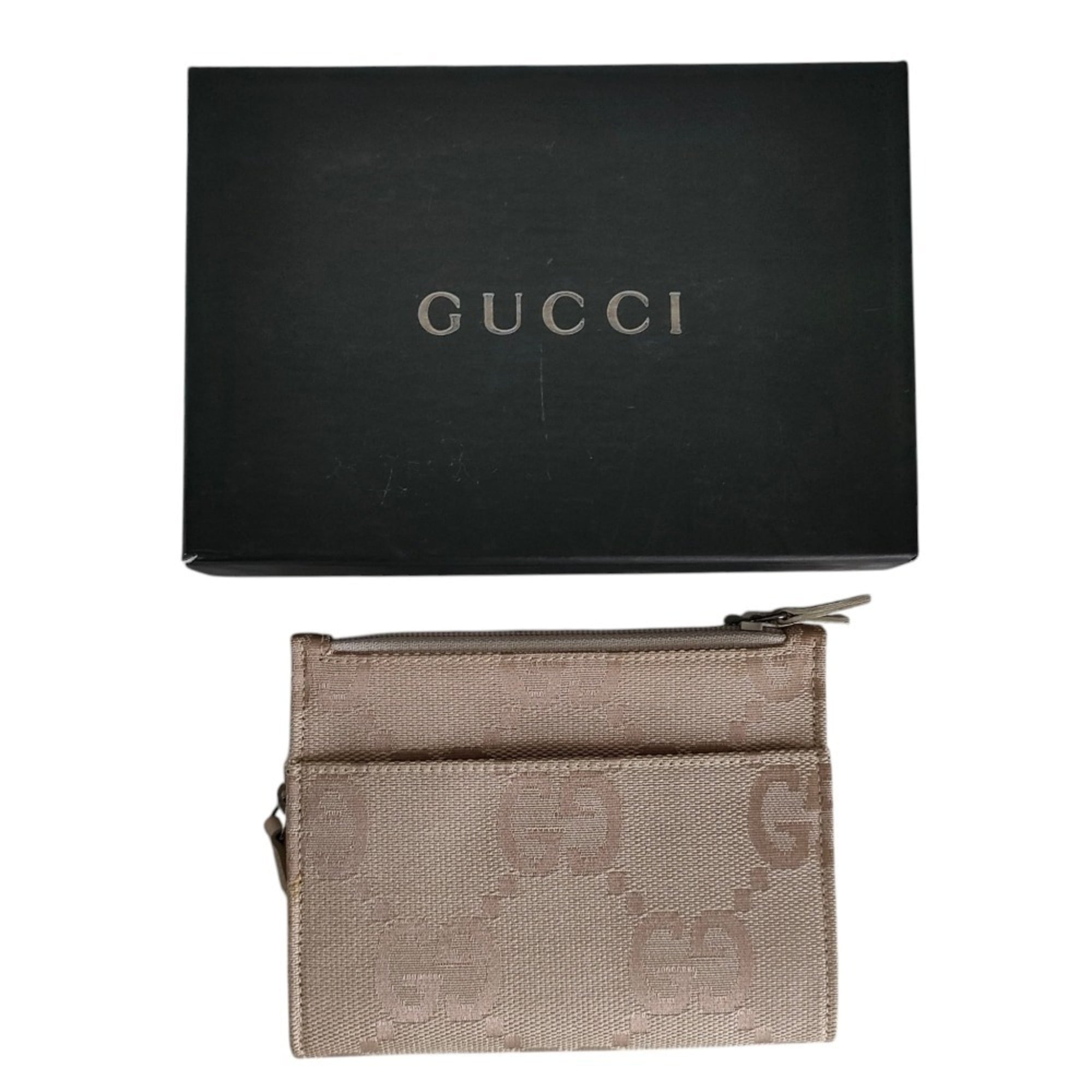 Gucci Beige Gg Canvas Coin Purse/Coin Case (Pre-Owned)