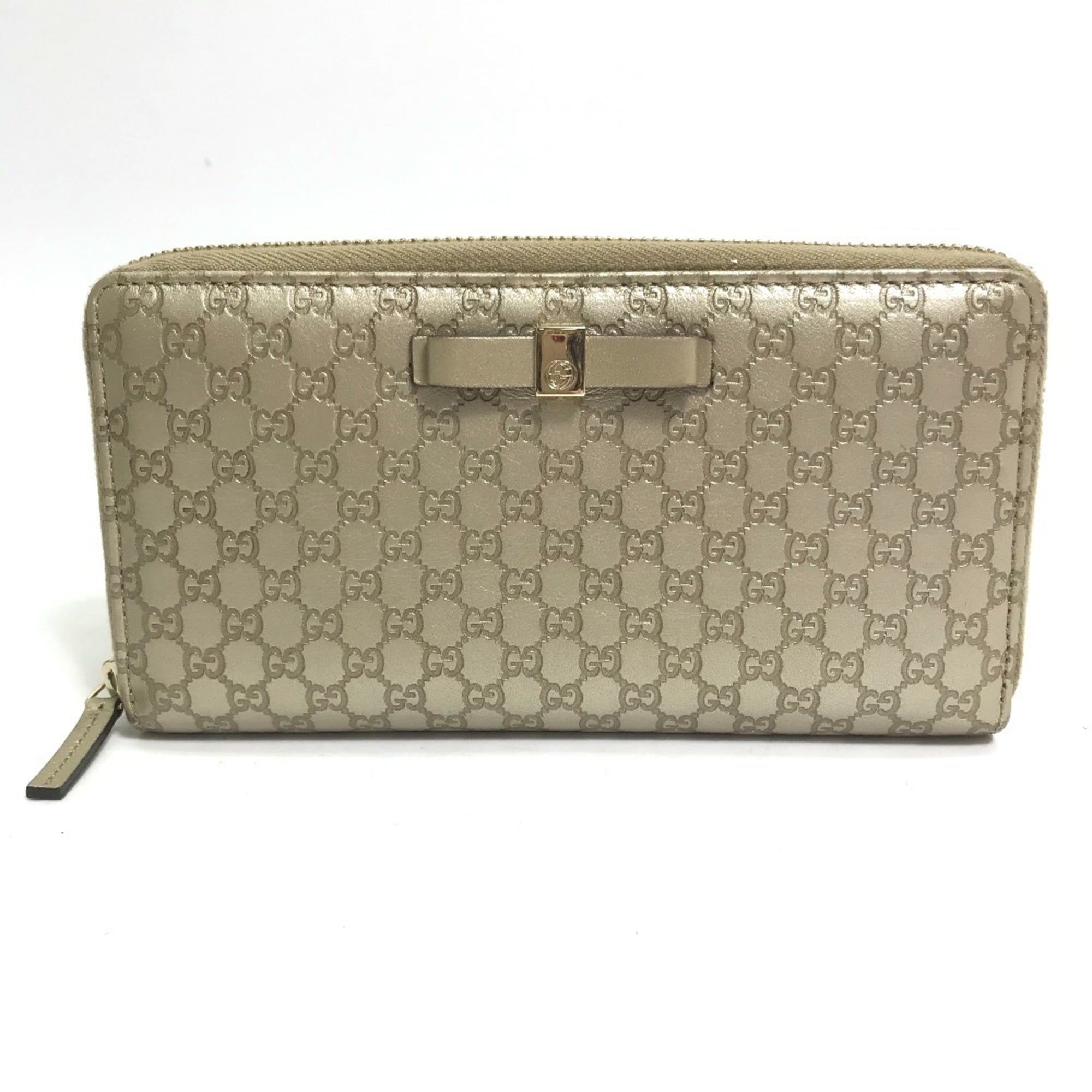 Gucci Gold Leather Long Wallet (Bi-Fold) (Pre-Owned)