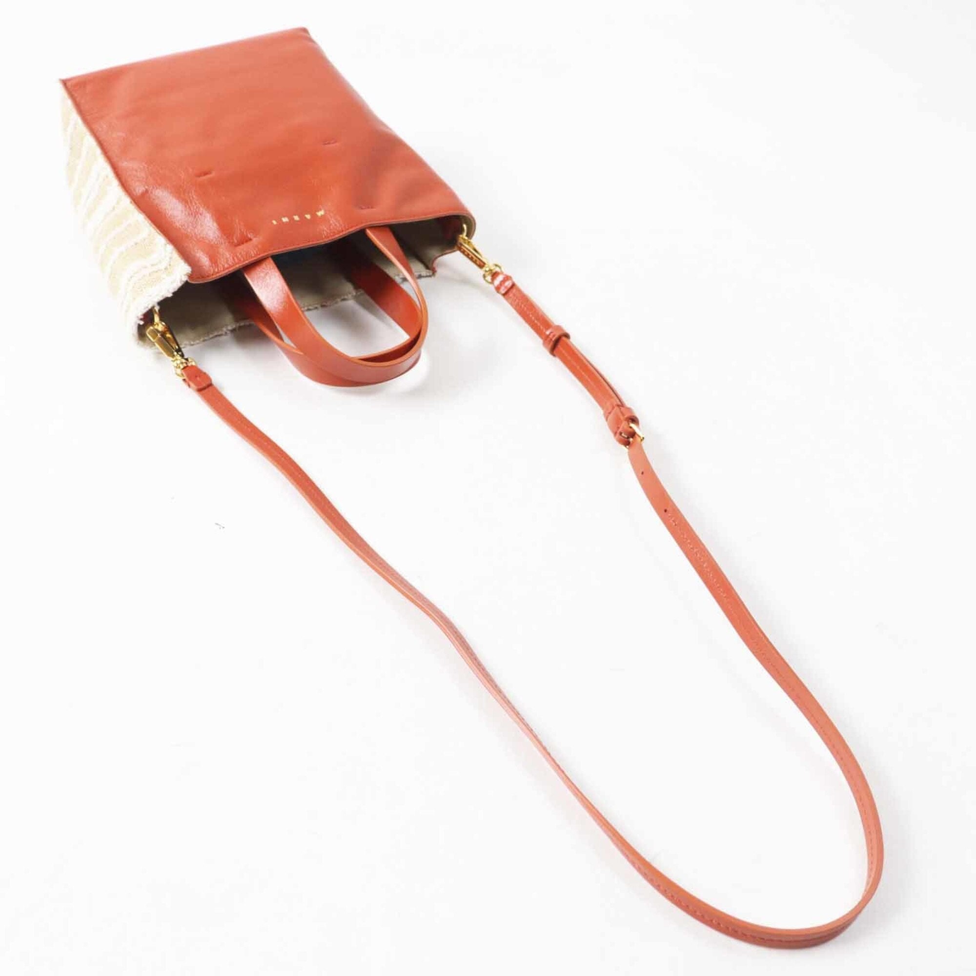 Marni Multi-Color Canvas Leather Shoulder Bag (Pre-Owned)