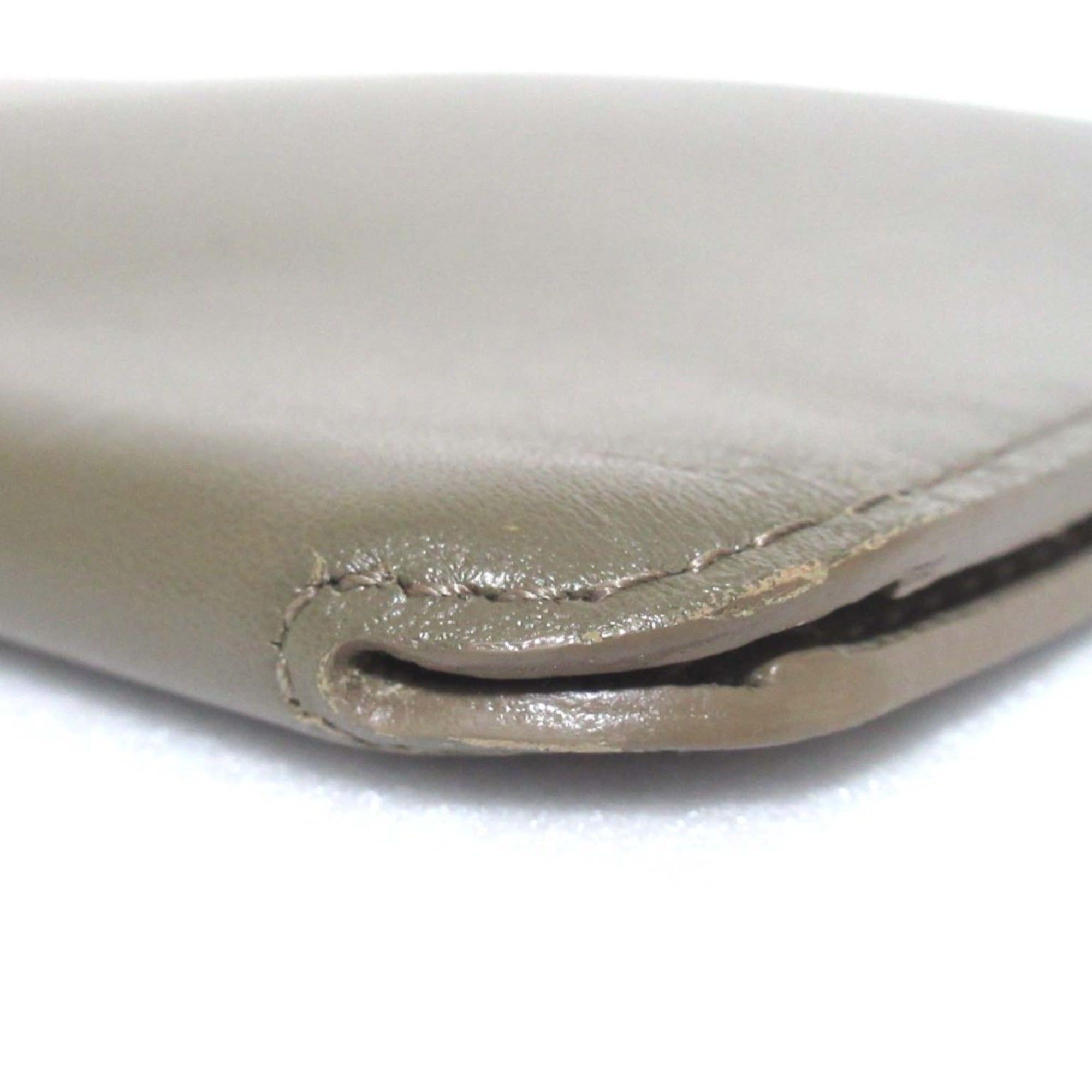 Louis Vuitton Khaki Leather Long Wallet (Bi-Fold) (Pre-Owned)