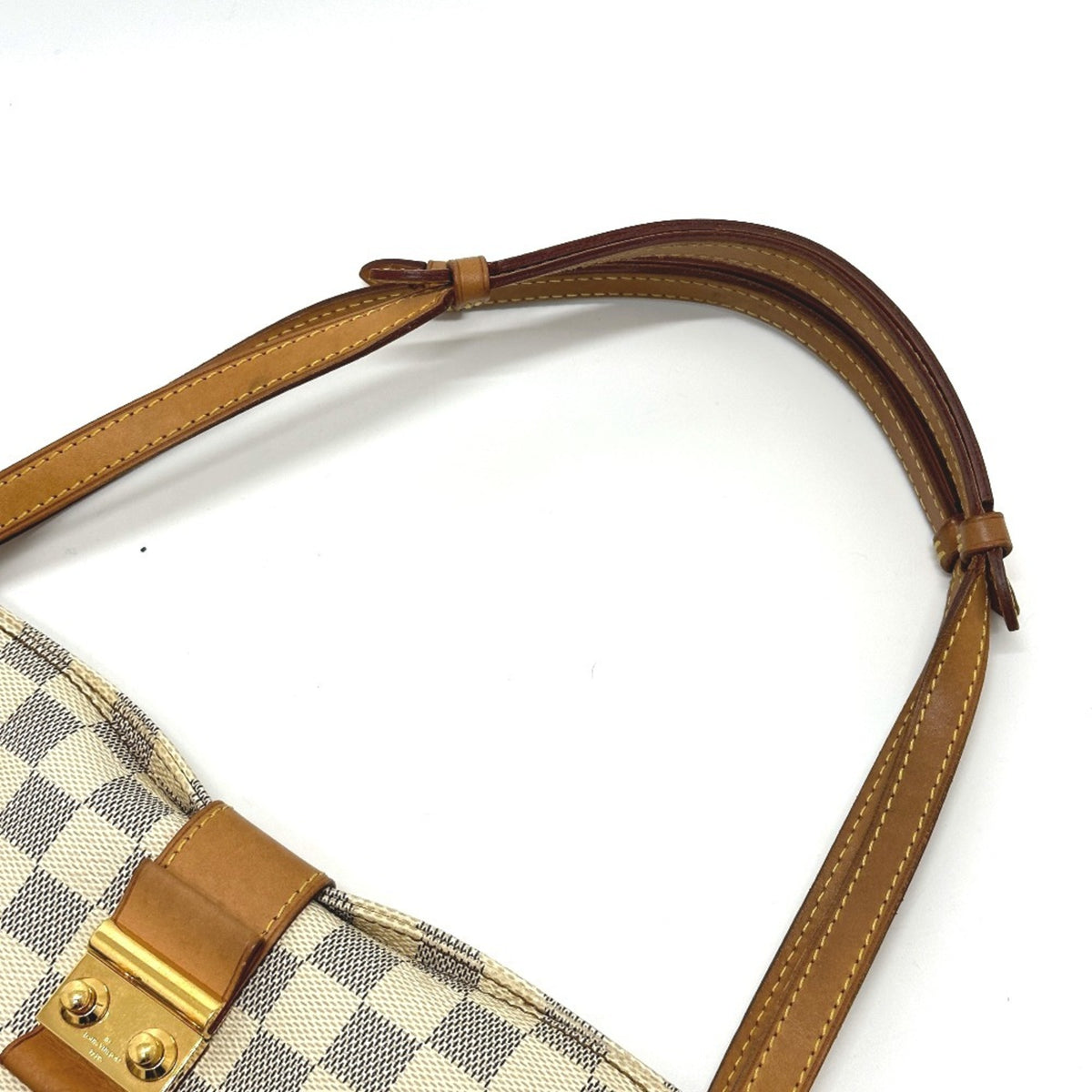 Louis Vuitton White Damier Azur Shoulder Bag Tote Bag (Pre-Owned)